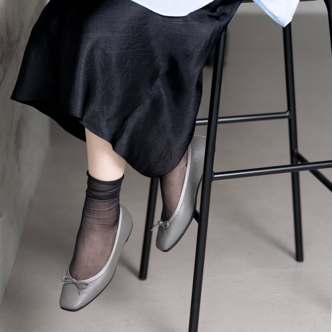 [9/3(wed)20:00～販売開始]Giselle -Waterproof Soft Shrink Gray ウォータープルーフ ソフトシュリンク グレー kurun クルン kuruntokyo 入学式 卒業式 クルントウキョウ 疲れない 痛くない madeinjapan 日本製 本革 バレエシューズ フラットシューズ パンプス kurunTOKYO mdmバレエシューズwaterproof レインシューズ 小さいサイズ 大きいサイズ 26cm 21.5cm 26cm 25.5cm 25cm 22cm