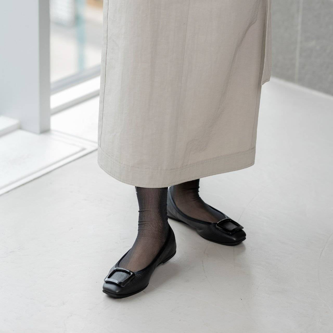 [9/3(wed)20:00～販売開始]Giselle -Waterproof Soft Shrink Buckle Black ウォータープルーフ ソフトシュリンク バックルブラック kurun クルン kuruntokyo 入学式 卒業式 クルントウキョウ 疲れない 痛くない madeinjapan 日本製 本革 バレエシューズ フラットシューズ パンプス kurunTOKYO mdmバレエシューズwaterproof レインシューズ 小さいサイズ 大きいサイズ 26cm 21.5cm 26cm 25.5cm 25cm 22cm