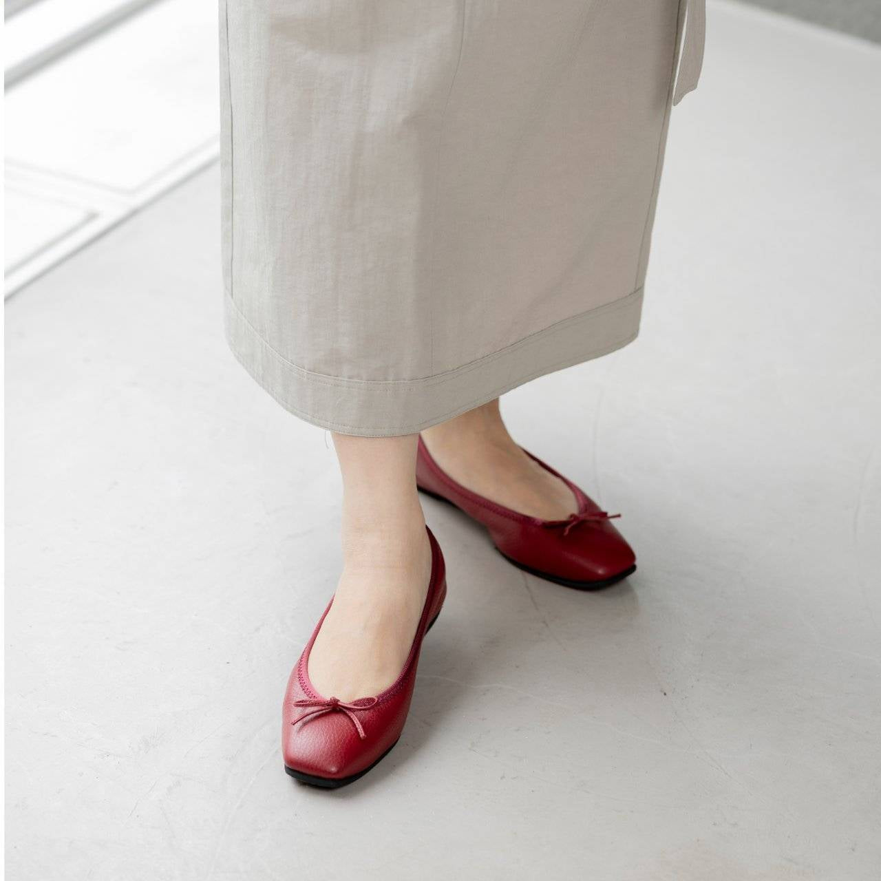 [9/3(wed)20:00～販売開始]Giselle -Waterproof Soft Shrink Bordeaux ウォータープルーフ ソフトシュリンク ボルドー kurun クルン kuruntokyo 入学式 卒業式 クルントウキョウ 疲れない 痛くない madeinjapan 日本製 本革 バレエシューズ フラットシューズ パンプス kurunTOKYO mdmバレエシューズwaterproof レインシューズ 小さいサイズ 大きいサイズ 26cm 21.5cm 26cm 25.5cm 25cm 22cm