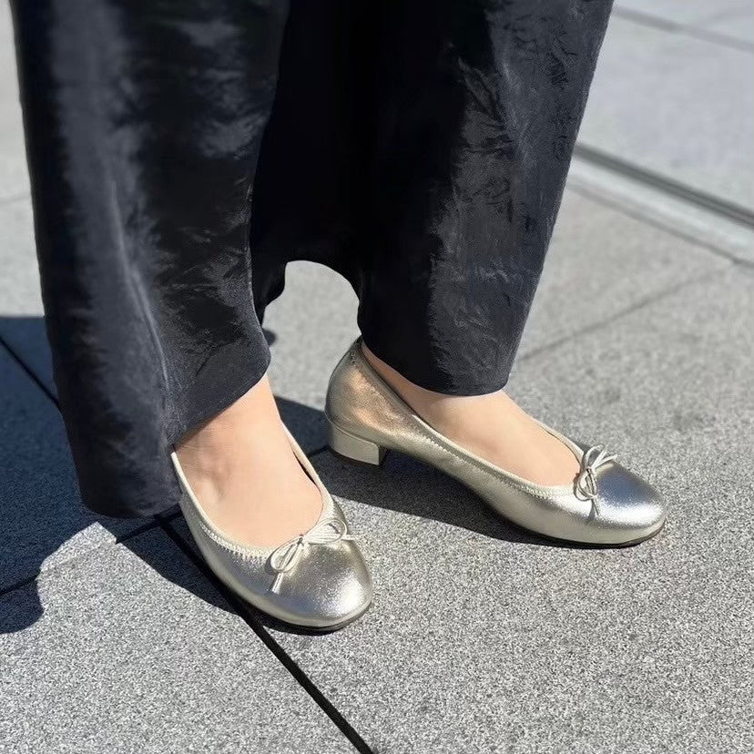 Adèle -Foil ChampagneGold フォイル シャンパンゴールド kurun クルン kuruntokyo 入学式 卒業式 クルントウキョウ 疲れない 痛くない madeinjapan 日本製 本革 バレエシューズ フラットシューズ パンプス kurunTOKYO mdmバレエシューズwaterproof レインシューズ 小さいサイズ 大きいサイズ 26cm 21.5cm 26cm 25.5cm 25cm 22cm