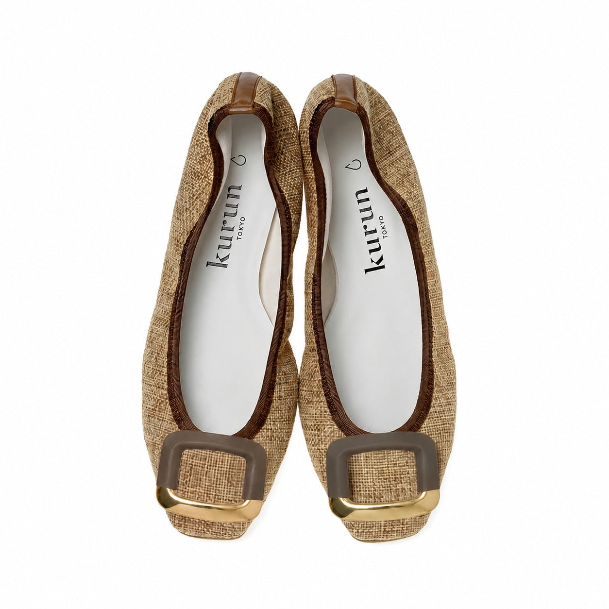 [6/17(wed)20:00～販売開始]Giselle -Waterproof Panama cloth Buckle Camel ウォータープルーフパナマクロス バックル キャメル kurun クルン kuruntokyo 入学式 卒業式 クルントウキョウ 疲れない 痛くない madeinjapan 日本製 本革 バレエシューズ フラットシューズ パンプス kurunTOKYO mdmバレエシューズwaterproof レインシューズ 小さいサイズ 大きいサイズ 26cm 21.5cm 26cm 25.5cm 25cm 22cm