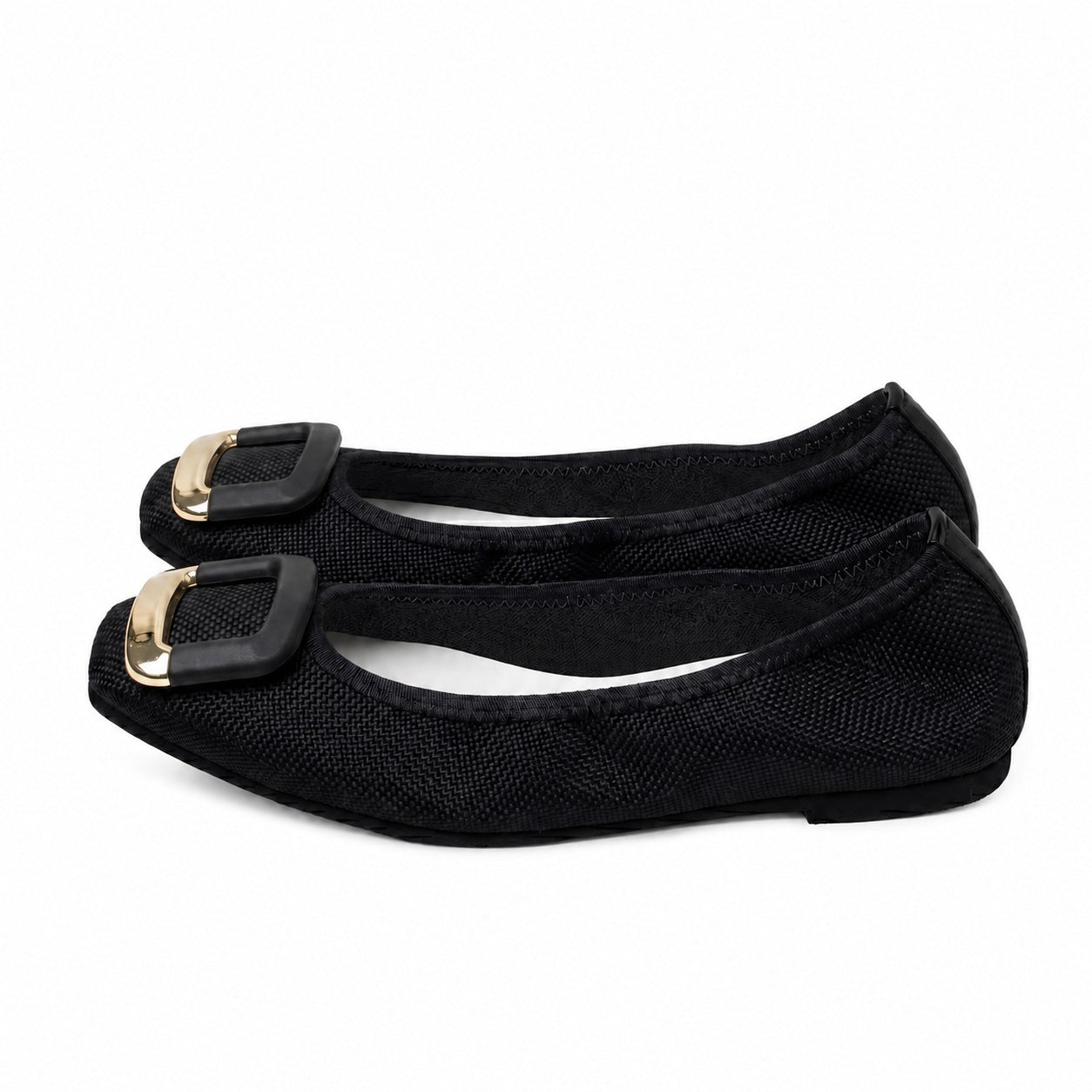 [6/17(wed)20:00～販売開始]Giselle -Waterproof Panama cloth Buckle Black ウォータープルーフパナマクロス バックル ブラック kurun クルン kuruntokyo 入学式 卒業式 クルントウキョウ 疲れない 痛くない madeinjapan 日本製 本革 バレエシューズ フラットシューズ パンプス kurunTOKYO mdmバレエシューズwaterproof レインシューズ 小さいサイズ 大きいサイズ 26cm 21.5cm 26cm 25.5cm 25cm 22cm