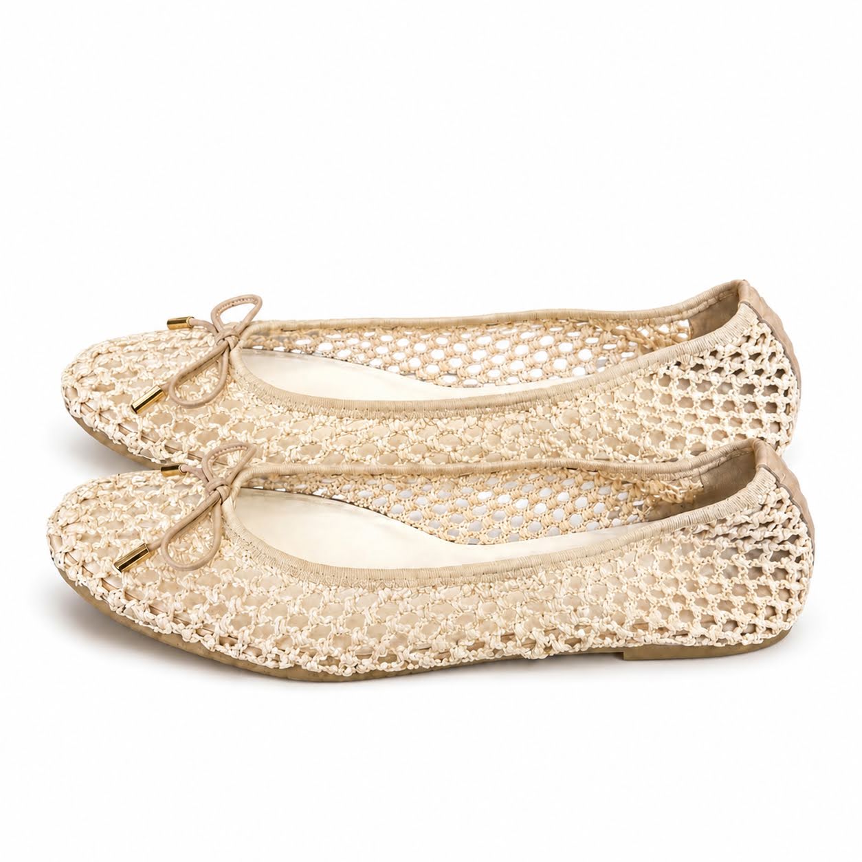 [7/8(wed)20:00～販売開始]Pauline -Mesh cloth Pink beige メッシュクロス ピンクベージュ kurun クルン kuruntokyo 入学式 卒業式 クルントウキョウ 疲れない 痛くない madeinjapan 日本製 本革 バレエシューズ フラットシューズ パンプス kurunTOKYO mdmバレエシューズwaterproof レインシューズ 小さいサイズ 大きいサイズ 26cm 21.5cm 26cm 25.5cm 25cm 22cm