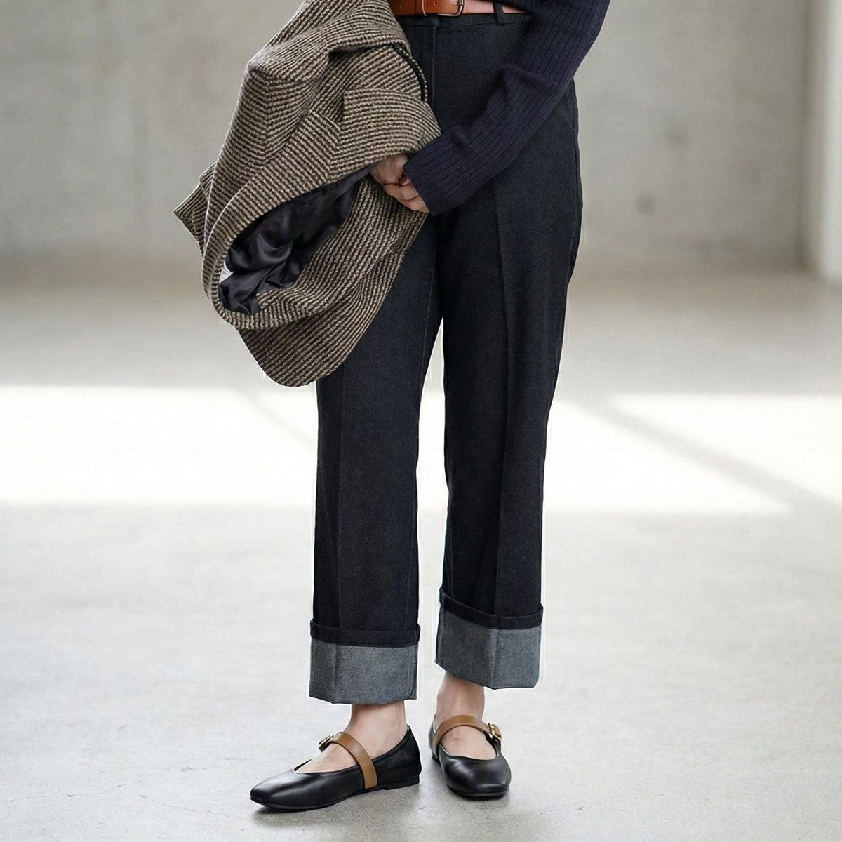 Flavie -Waterproof smooth Strap Black ウォータープルーフ スムース ストラップブラック kurun クルン kuruntokyo 入学式 卒業式 クルントウキョウ 疲れない 痛くない madeinjapan 日本製 本革 バレエシューズ フラットシューズ パンプス kurunTOKYO mdmバレエシューズwaterproof レインシューズ 小さいサイズ 大きいサイズ 26cm 21.5cm 26cm 25.5cm 25cm 22cm