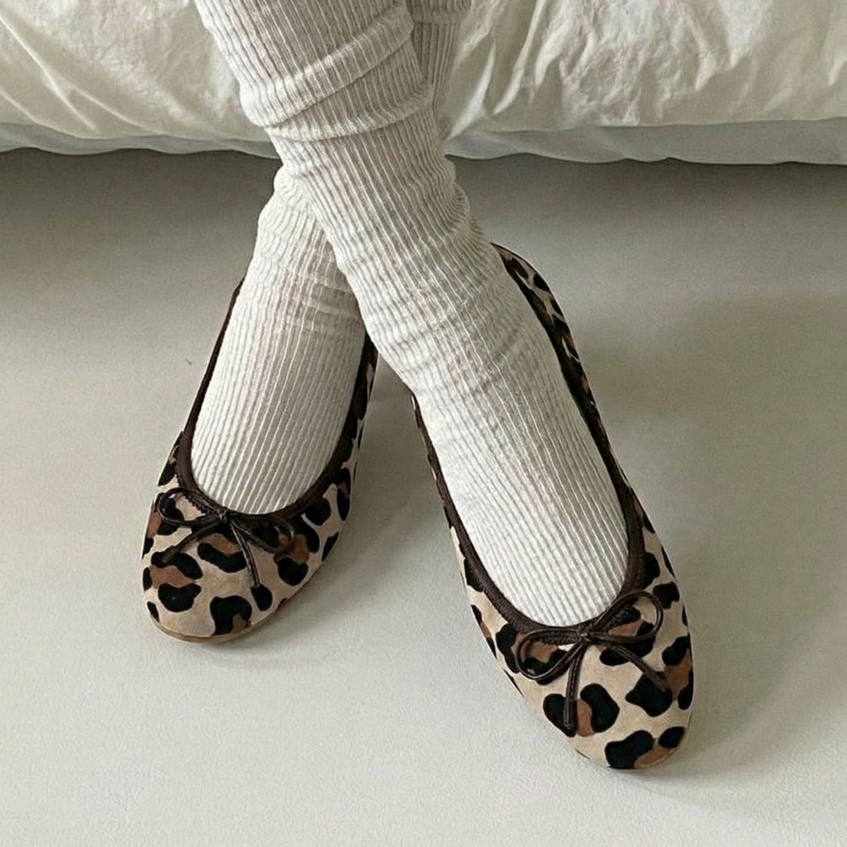 Pauline -Leopardprint Cream ビッグレオパードプリント クリーム kurun クルン kuruntokyo 入学式 卒業式 クルントウキョウ 疲れない 痛くない madeinjapan 日本製 本革 バレエシューズ フラットシューズ パンプス kurunTOKYO mdmバレエシューズwaterproof レインシューズ 小さいサイズ 大きいサイズ 26cm 21.5cm 26cm 25.5cm 25cm 22cm
