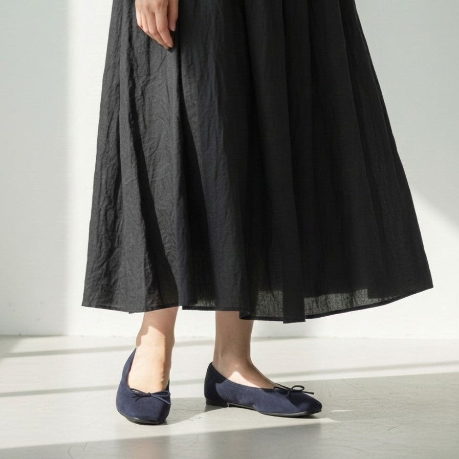 Giselle -Waterproof Suede Navy ウォータープルーフスエード ネイビー kurun クルン kuruntokyo 入学式 卒業式 クルントウキョウ 疲れない 痛くない madeinjapan 日本製 本革 バレエシューズ フラットシューズ パンプス kurunTOKYO mdmバレエシューズwaterproof レインシューズ 小さいサイズ 大きいサイズ 26cm 21.5cm 26cm 25.5cm 25cm 22cm