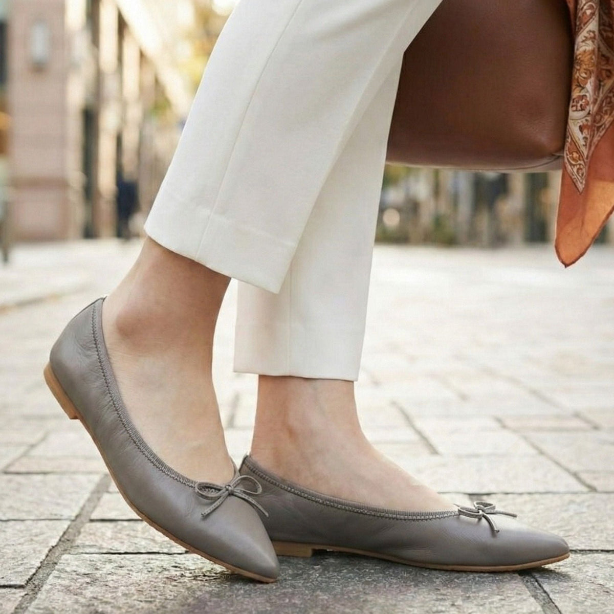 Mathilde -Waterproof Smooth Lightgray ウォータープルーフスムース ライトグレー kurun クルン kuruntokyo 入学式 卒業式 クルントウキョウ 疲れない 痛くない madeinjapan 日本製 本革 バレエシューズ フラットシューズ パンプス kurunTOKYO mdmバレエシューズwaterproof レインシューズ 小さいサイズ 大きいサイズ 26cm 21.5cm 26cm 25.5cm 25cm 22cm