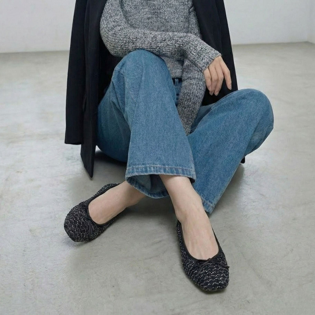 Giselle -Flower lace glitter Black フラワーレースグリッター ブラック kurun クルン kuruntokyo 入学式 卒業式 クルントウキョウ 疲れない 痛くない madeinjapan 日本製 本革 バレエシューズ フラットシューズ パンプス kurunTOKYO mdmバレエシューズwaterproof レインシューズ 小さいサイズ 大きいサイズ 26cm 21.5cm 26cm 25.5cm 25cm 22cm