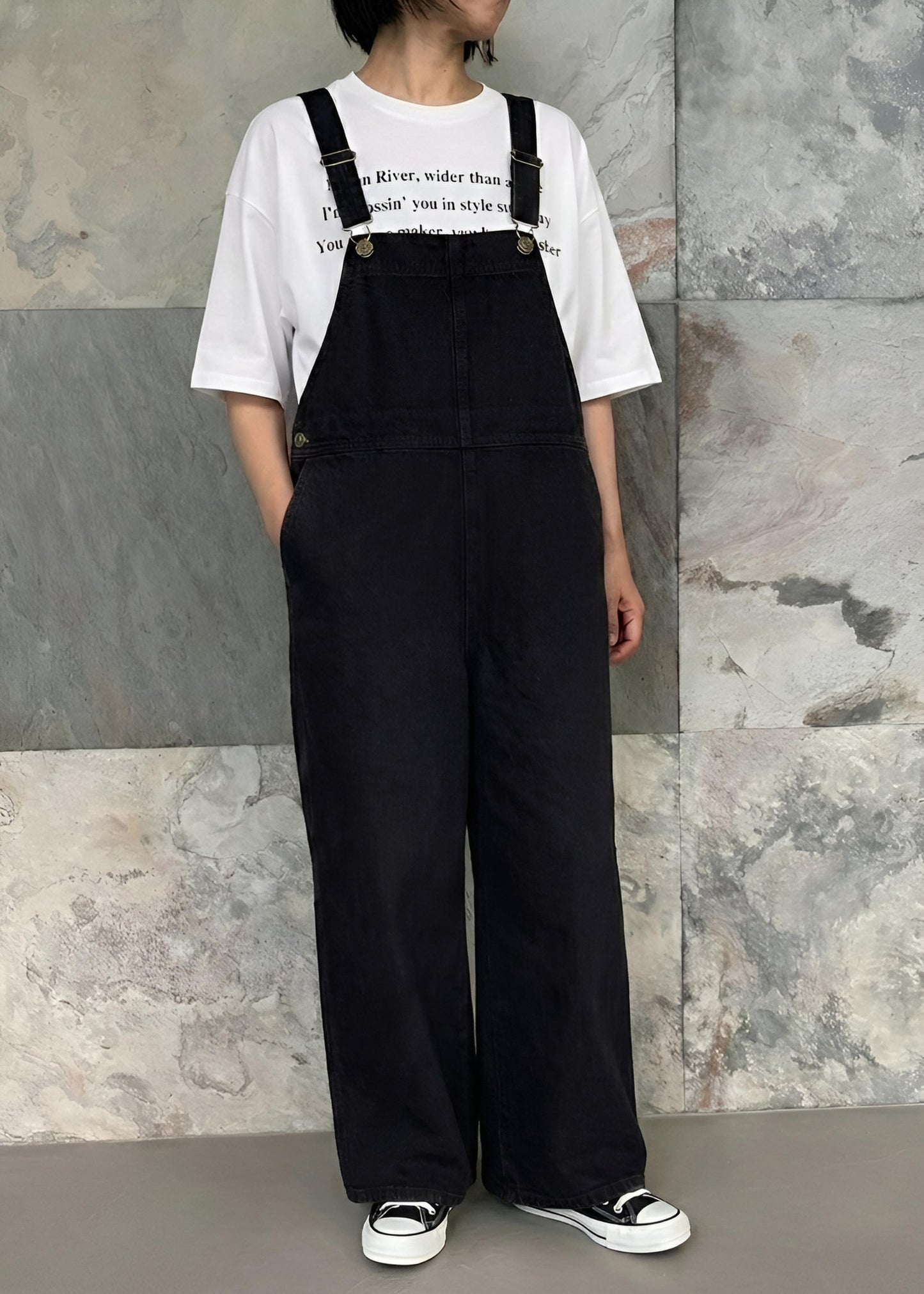 SACRA/VINTAGE DENIM SALOPETTE