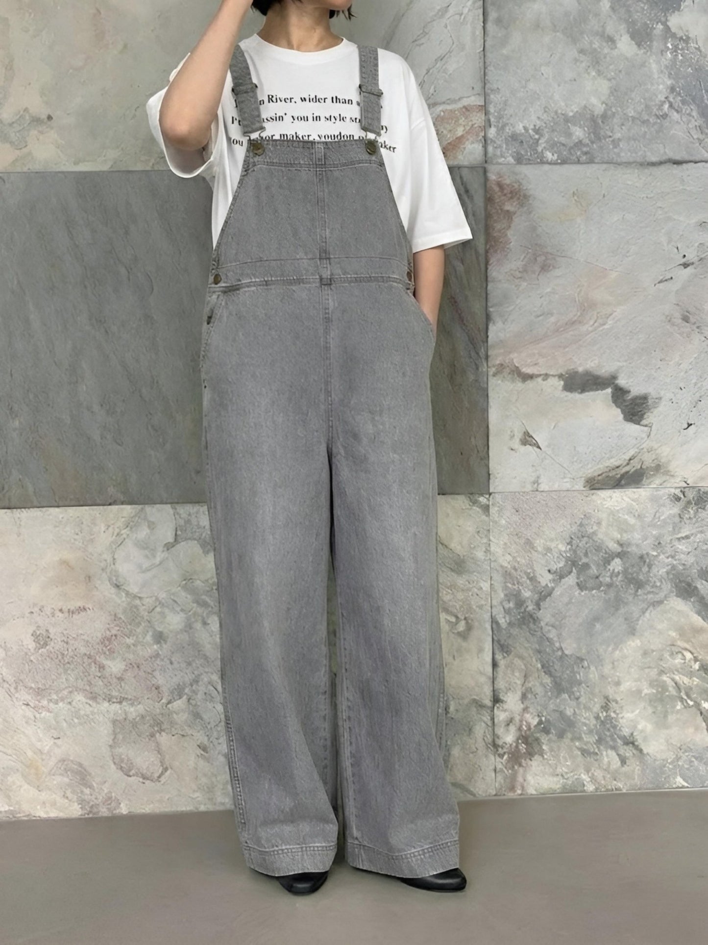 SACRA/VINTAGE DENIM SALOPETTE