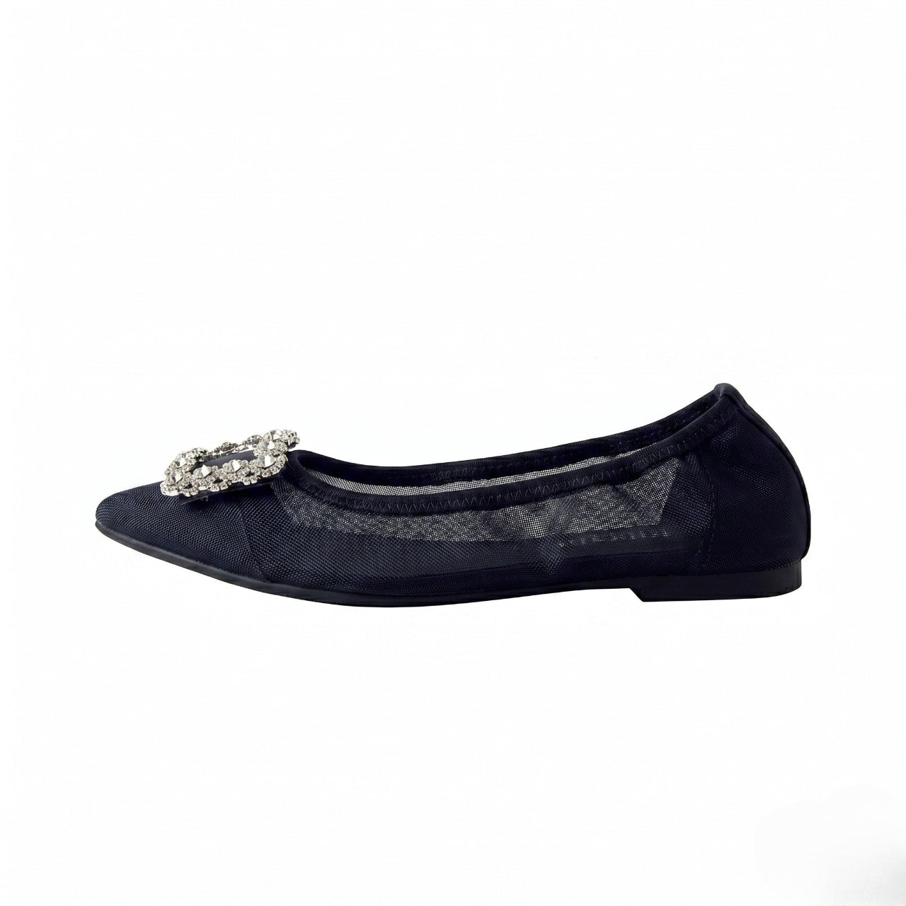 Mathilde -Tulle cloth bijou Black チュールクロス ビジュー ブラック kurun クルン kuruntokyo 入学式 卒業式 クルントウキョウ 疲れない 痛くない madeinjapan 日本製 本革 バレエシューズ フラットシューズ パンプス kurunTOKYO mdmバレエシューズwaterproof レインシューズ 小さいサイズ 大きいサイズ 26cm 21.5cm 26cm 25.5cm 25cm 22cm