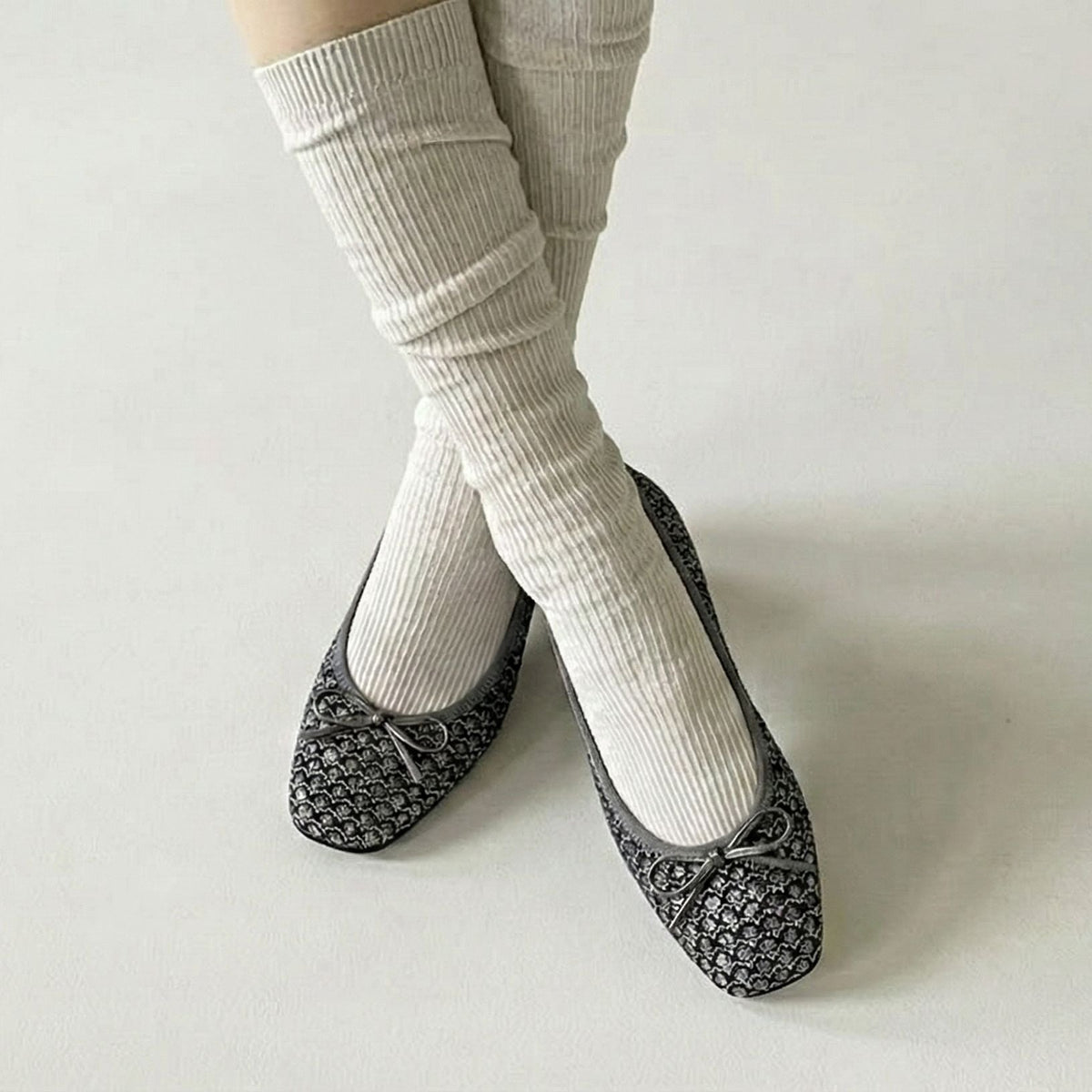Giselle -Flower lace glitter Dark gray フラワーレースグリッター ダークグレー kurun クルン kuruntokyo 入学式 卒業式 クルントウキョウ 疲れない 痛くない madeinjapan 日本製 本革 バレエシューズ フラットシューズ パンプス kurunTOKYO mdmバレエシューズwaterproof レインシューズ 小さいサイズ 大きいサイズ 26cm 21.5cm 26cm 25.5cm 25cm 22cm