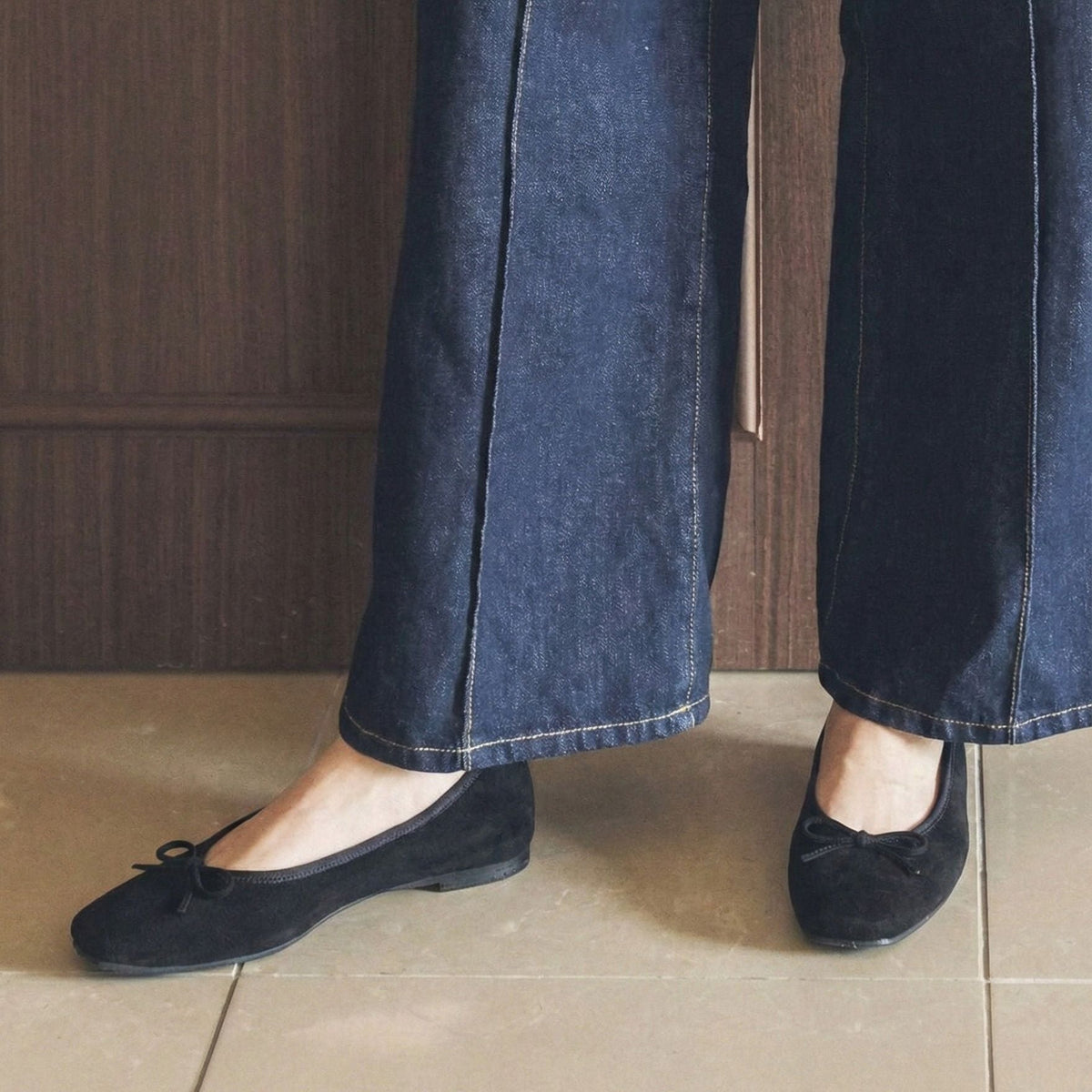 Giselle -Waterproof Suede Black ウォータープルーフスエード ブラック kurun クルン kuruntokyo 入学式 卒業式 クルントウキョウ 疲れない 痛くない madeinjapan 日本製 本革 バレエシューズ フラットシューズ パンプス kurunTOKYO mdmバレエシューズwaterproof レインシューズ 小さいサイズ 大きいサイズ 26cm 21.5cm 26cm 25.5cm 25cm 22cm