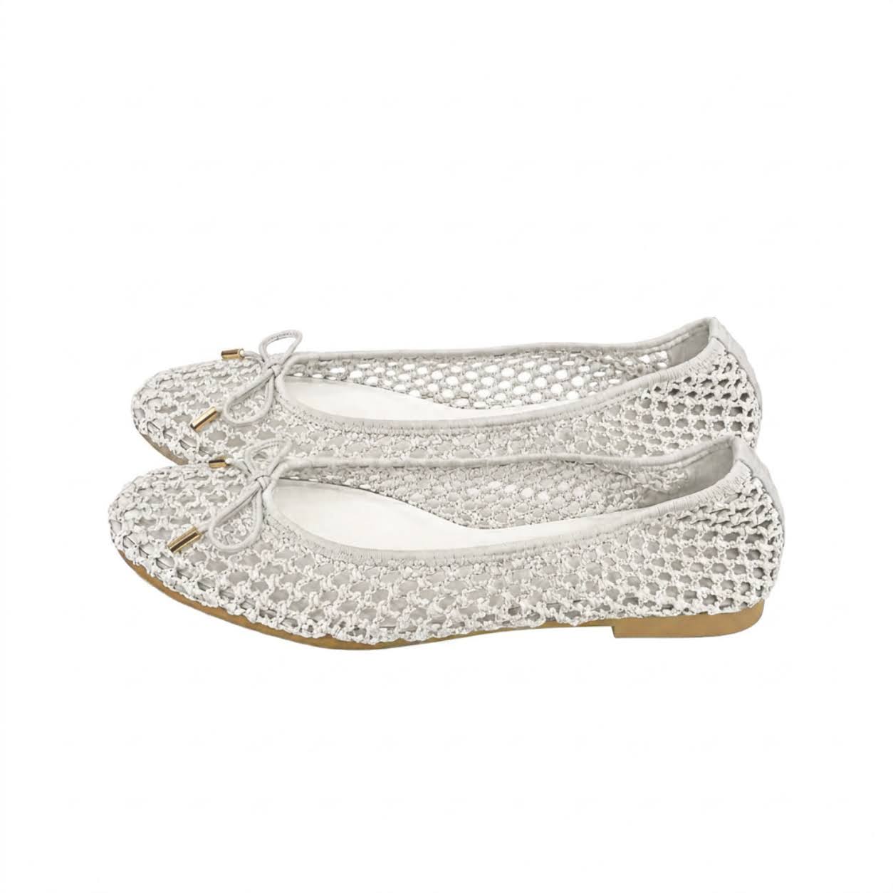 [7/8(wed)20:00～販売開始]Pauline -Mesh cloth Ivory メッシュクロス アイボリー kurun クルン kuruntokyo 入学式 卒業式 クルントウキョウ 疲れない 痛くない madeinjapan 日本製 本革 バレエシューズ フラットシューズ パンプス kurunTOKYO mdmバレエシューズwaterproof レインシューズ 小さいサイズ 大きいサイズ 26cm 21.5cm 26cm 25.5cm 25cm 22cm