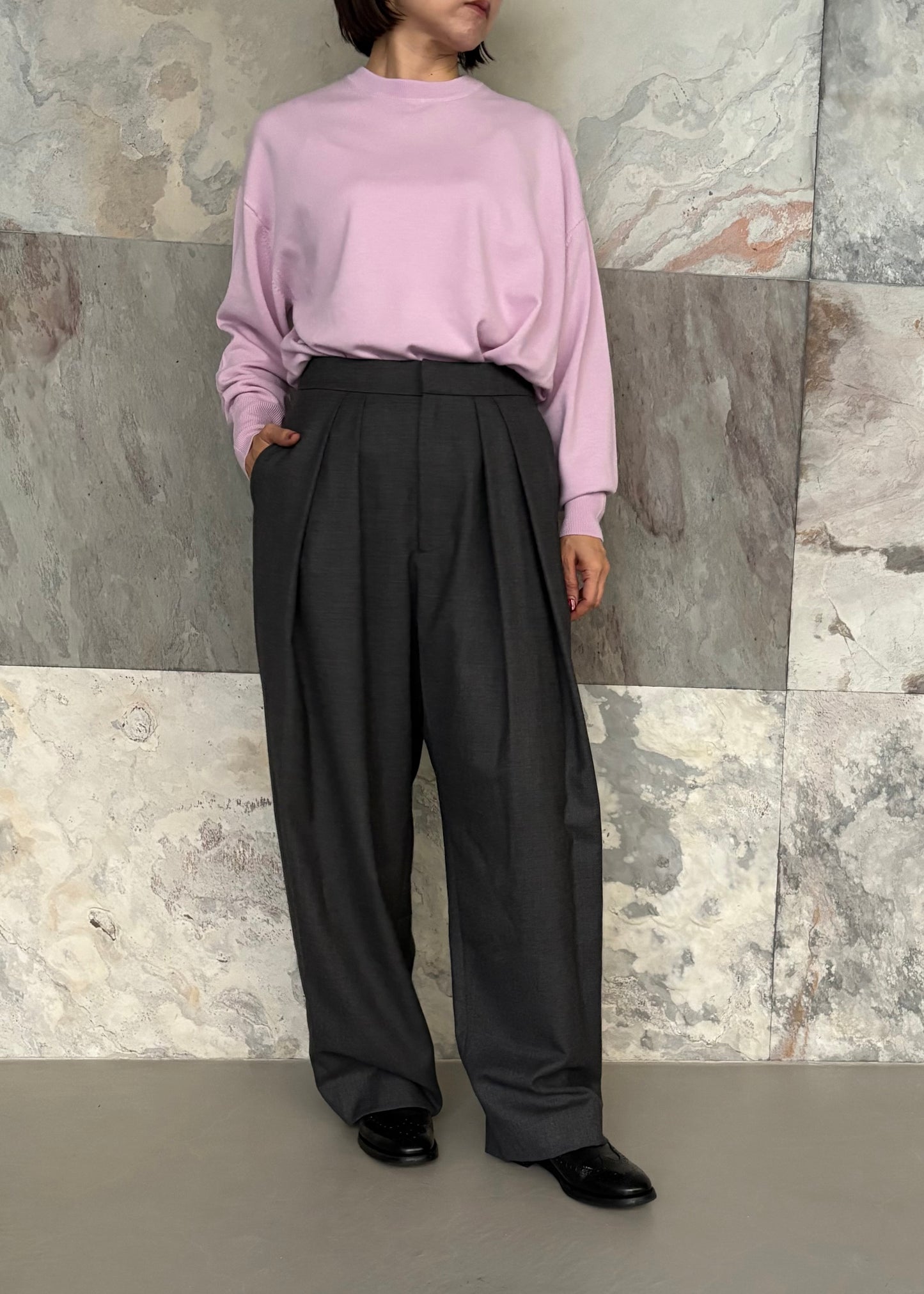 SACRA/EX.FINE MERINO CREW-N TOP