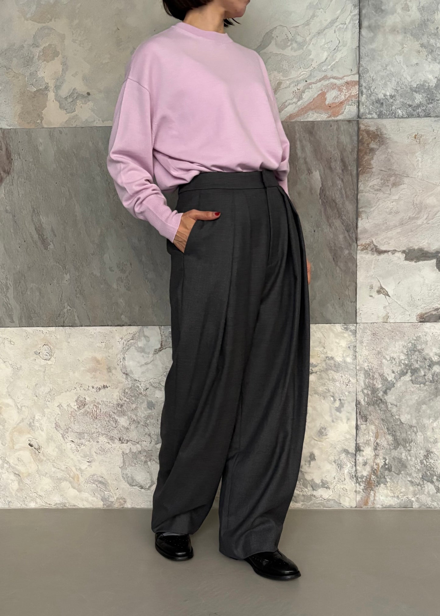 SACRA/EX.FINE MERINO CREW-N TOP