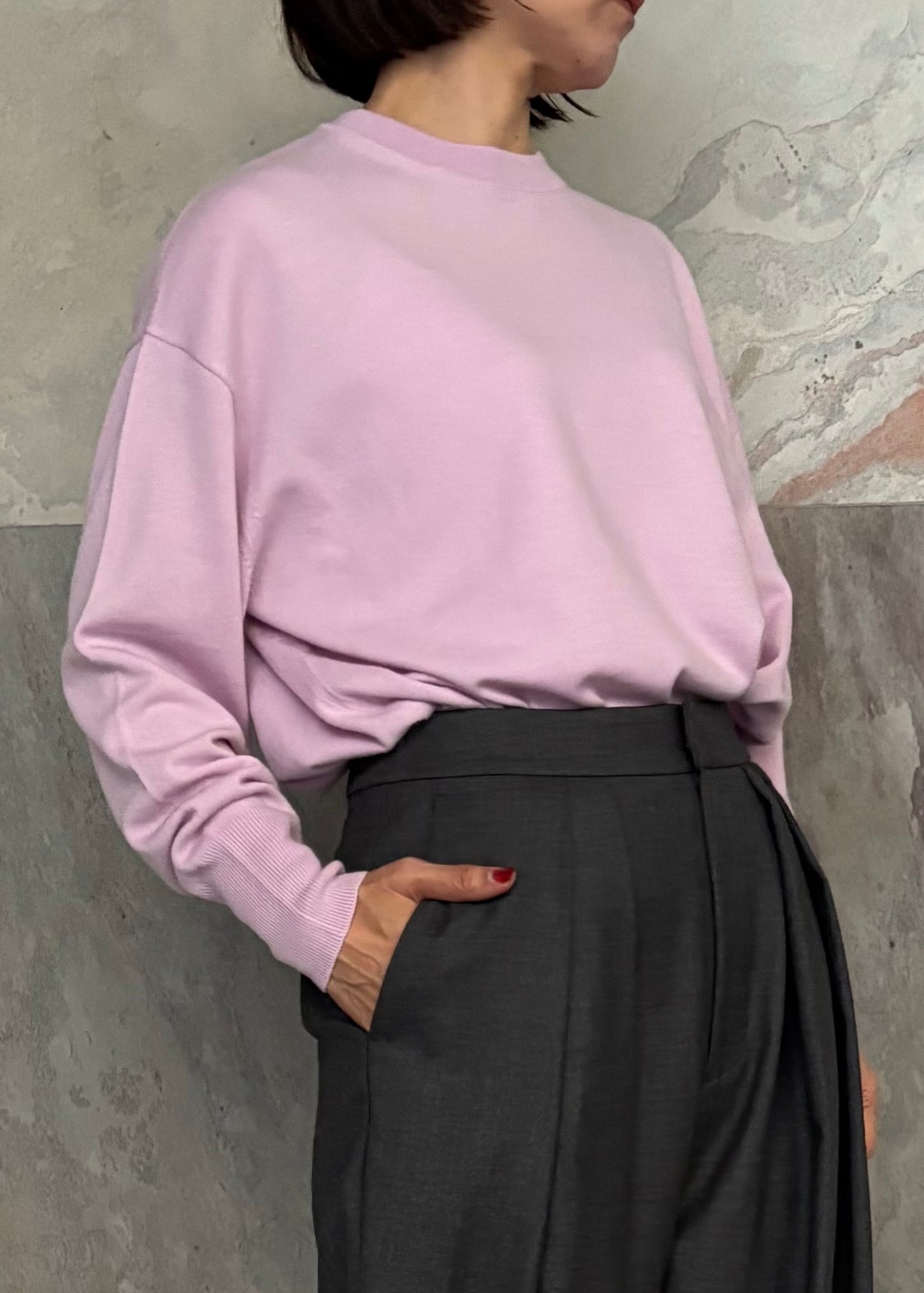 SACRA/EX.FINE MERINO CREW-N TOP