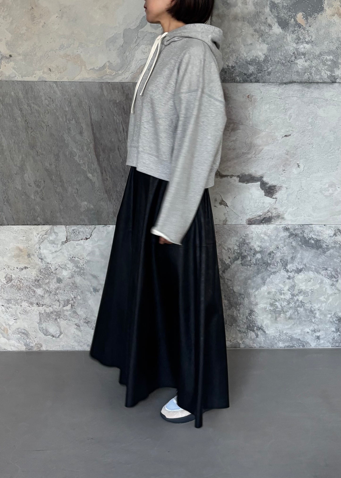 SACRA/SYNTHETIC LEATHER SKIRT