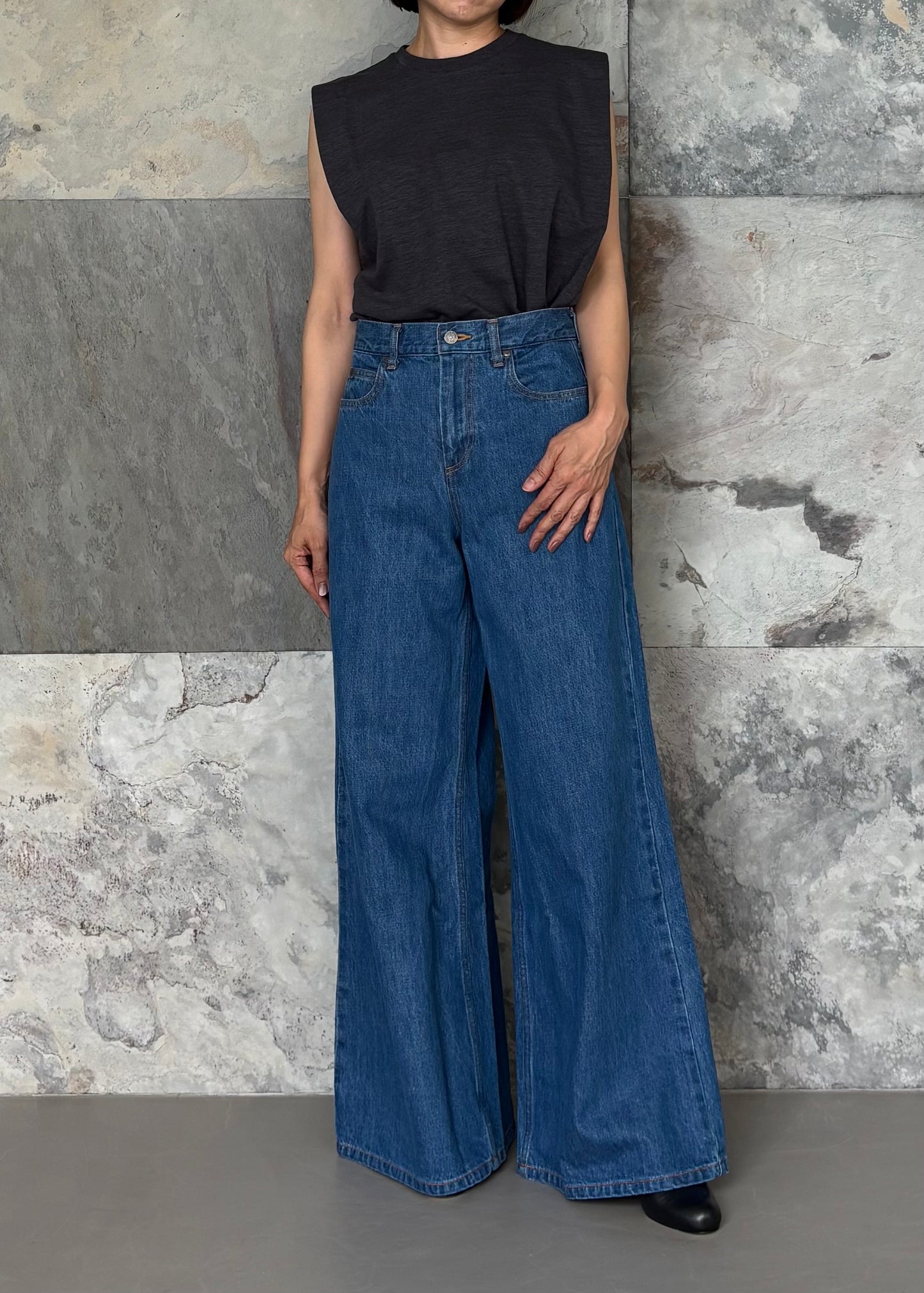 SACRA/VINTAGE HEATHERED COTTON TOP