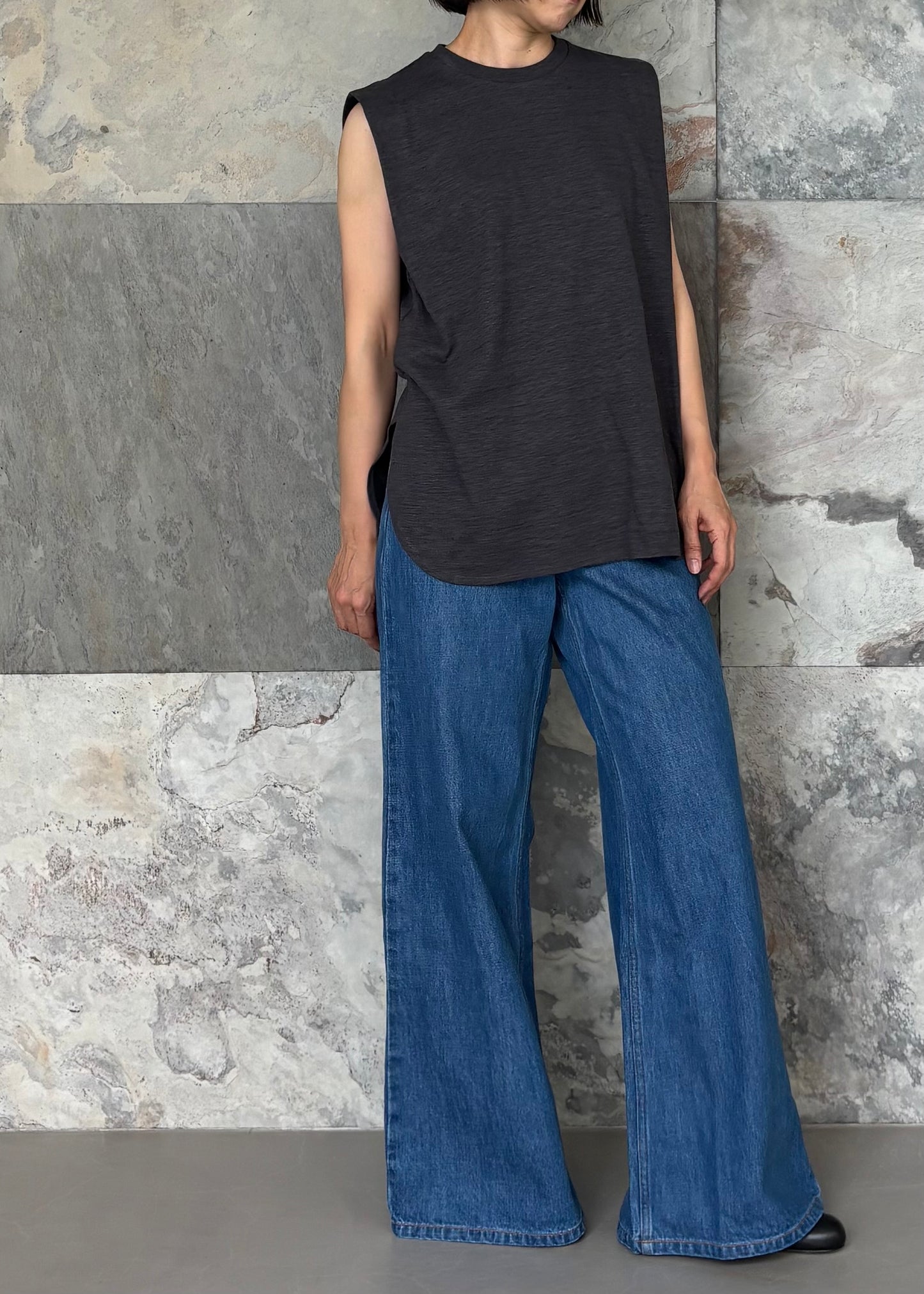SACRA/VINTAGE HEATHERED COTTON TOP