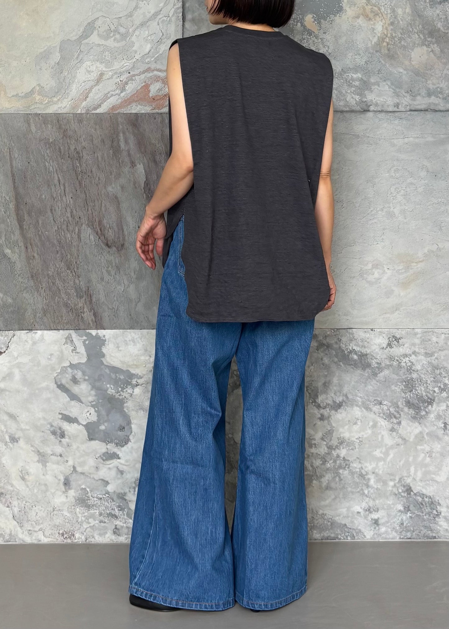 SACRA/VINTAGE HEATHERED COTTON TOP