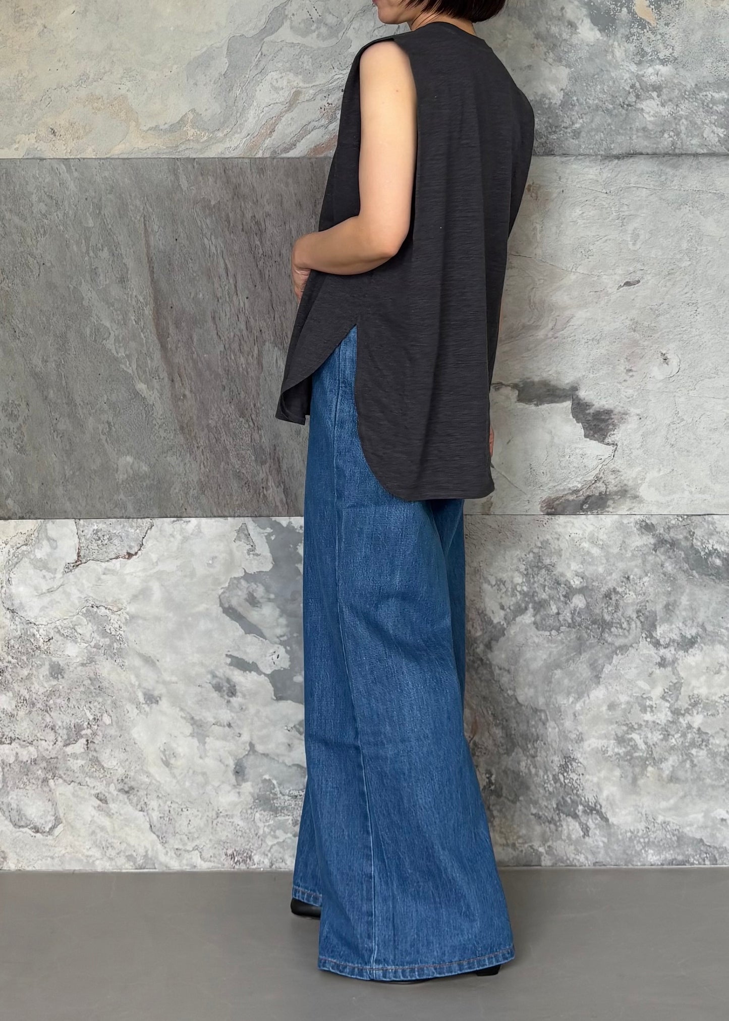 SACRA/VINTAGE HEATHERED COTTON TOP