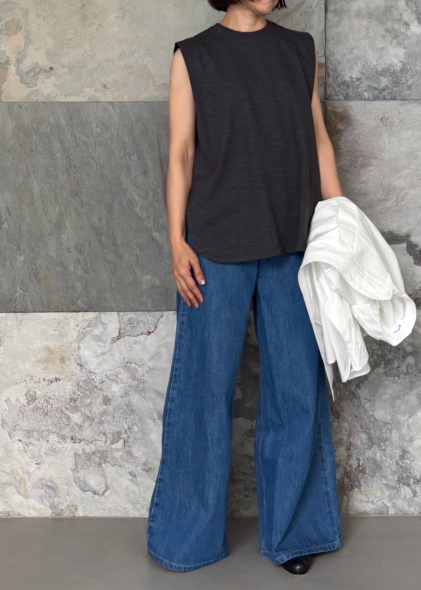 SACRA/VINTAGE HEATHERED COTTON TOP
