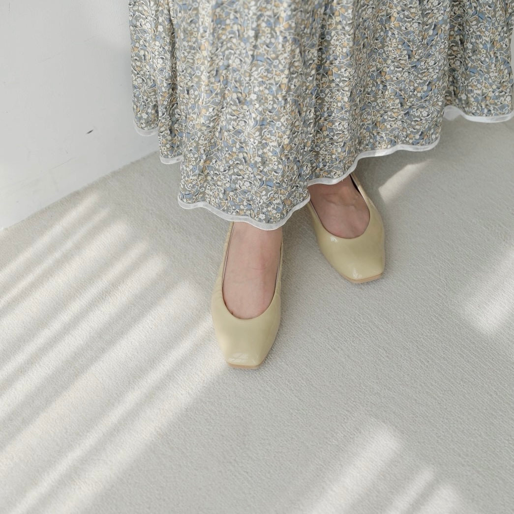 Flavie -Soft enamel Ivory ソフトエナメル アイボリー kurun クルン kuruntokyo 入学式 卒業式 クルントウキョウ 疲れない 痛くない madeinjapan 日本製 本革 バレエシューズ フラットシューズ パンプス kurunTOKYO mdmバレエシューズwaterproof レインシューズ 小さいサイズ 大きいサイズ 26cm 21.5cm 26cm 25.5cm 25cm 22cm