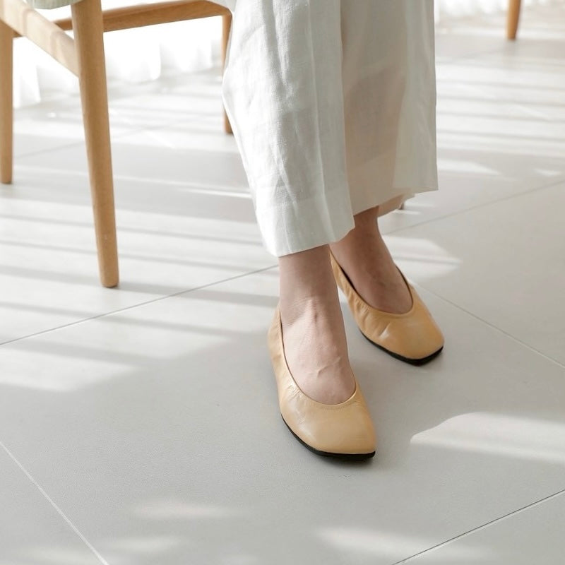 Zoe -Kip Leather Beige キップレザー ベージュ kurun クルン kuruntokyo 入学式 卒業式 クルントウキョウ 疲れない 痛くない madeinjapan 日本製 本革 バレエシューズ フラットシューズ パンプス kurunTOKYO mdmバレエシューズwaterproof レインシューズ 小さいサイズ 大きいサイズ 26cm 21.5cm 26cm 25.5cm 25cm 22cm