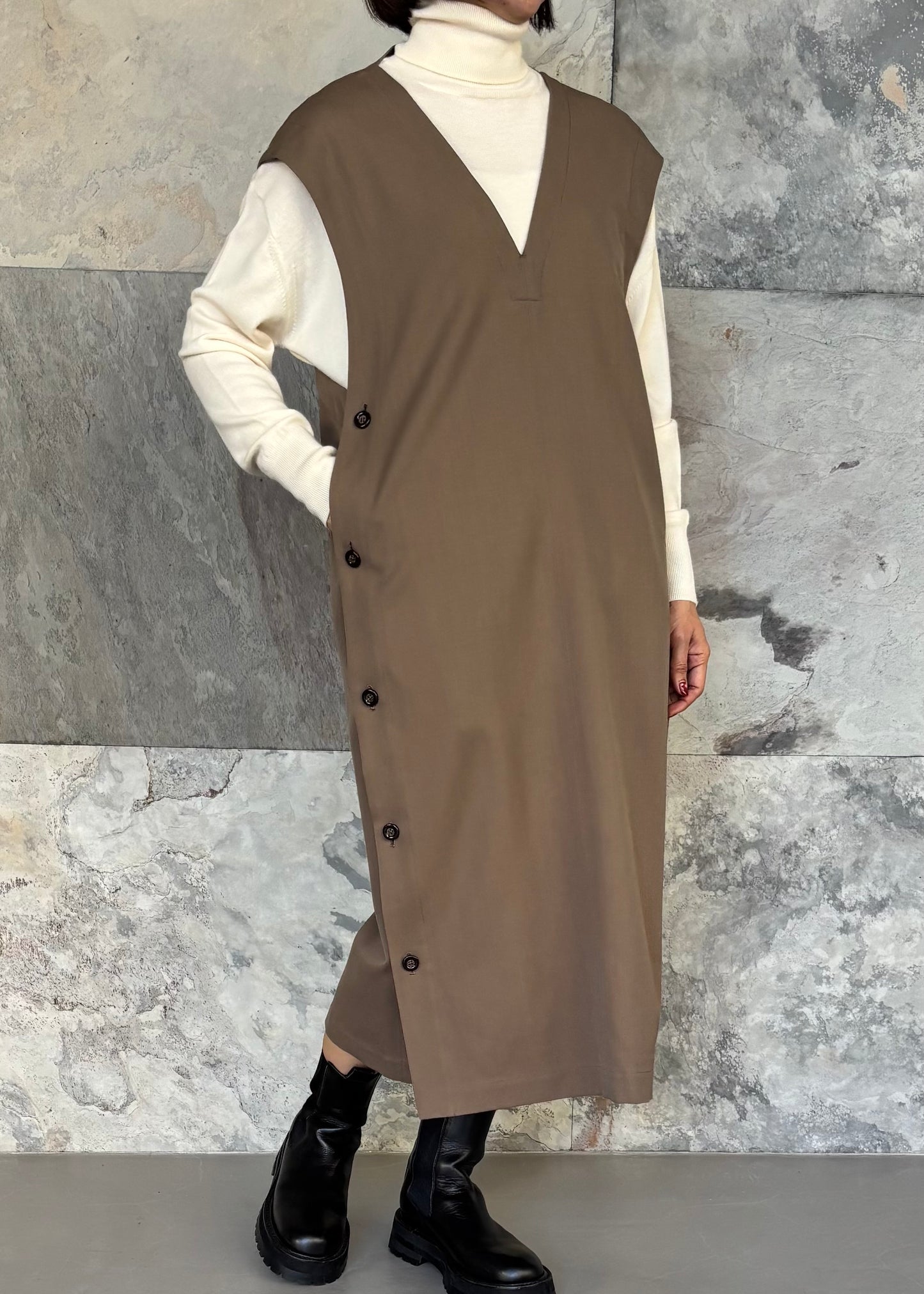 UJOH/Side Button Dress