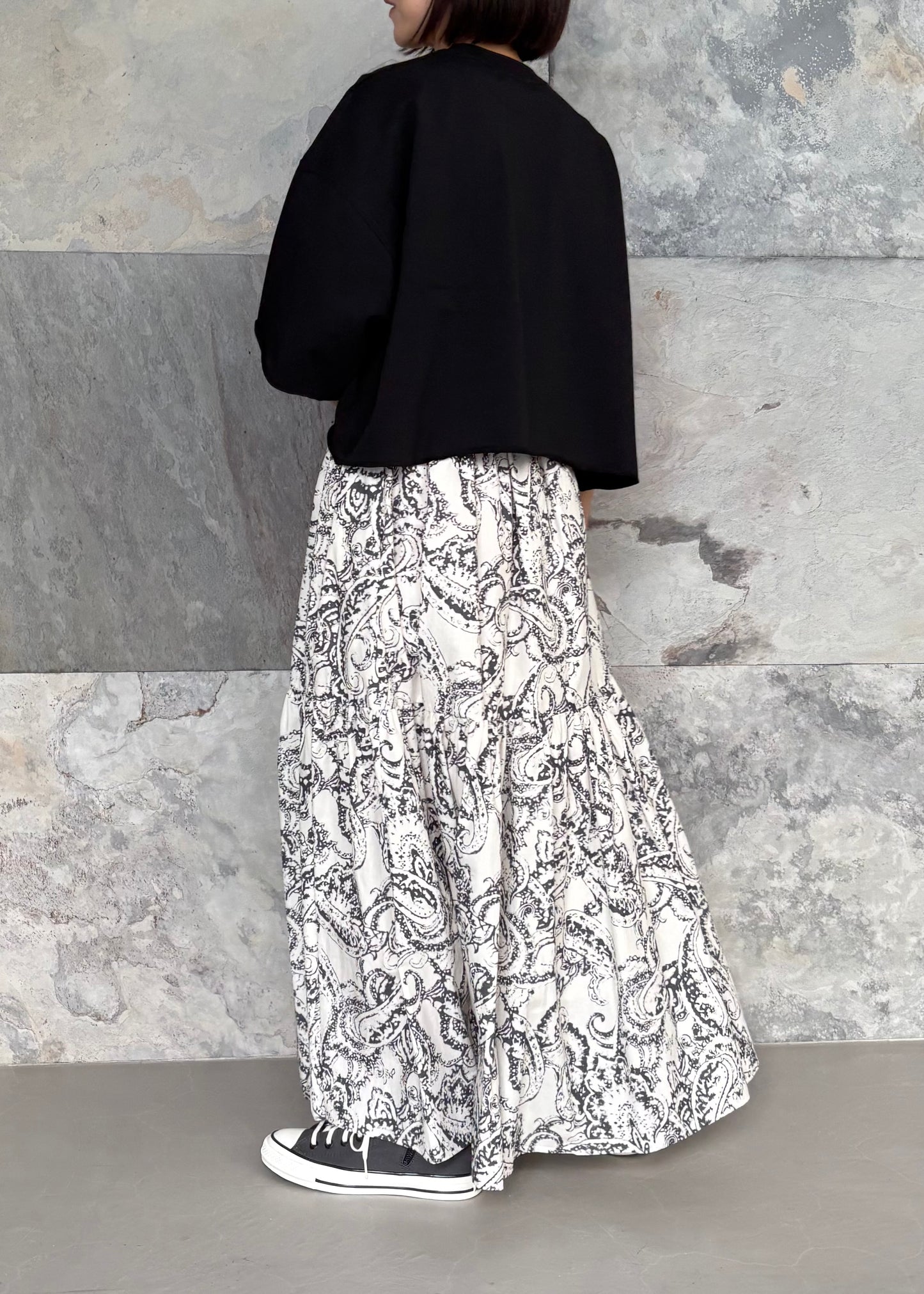 SACRA/BLURRED PAISLEY SKIRT