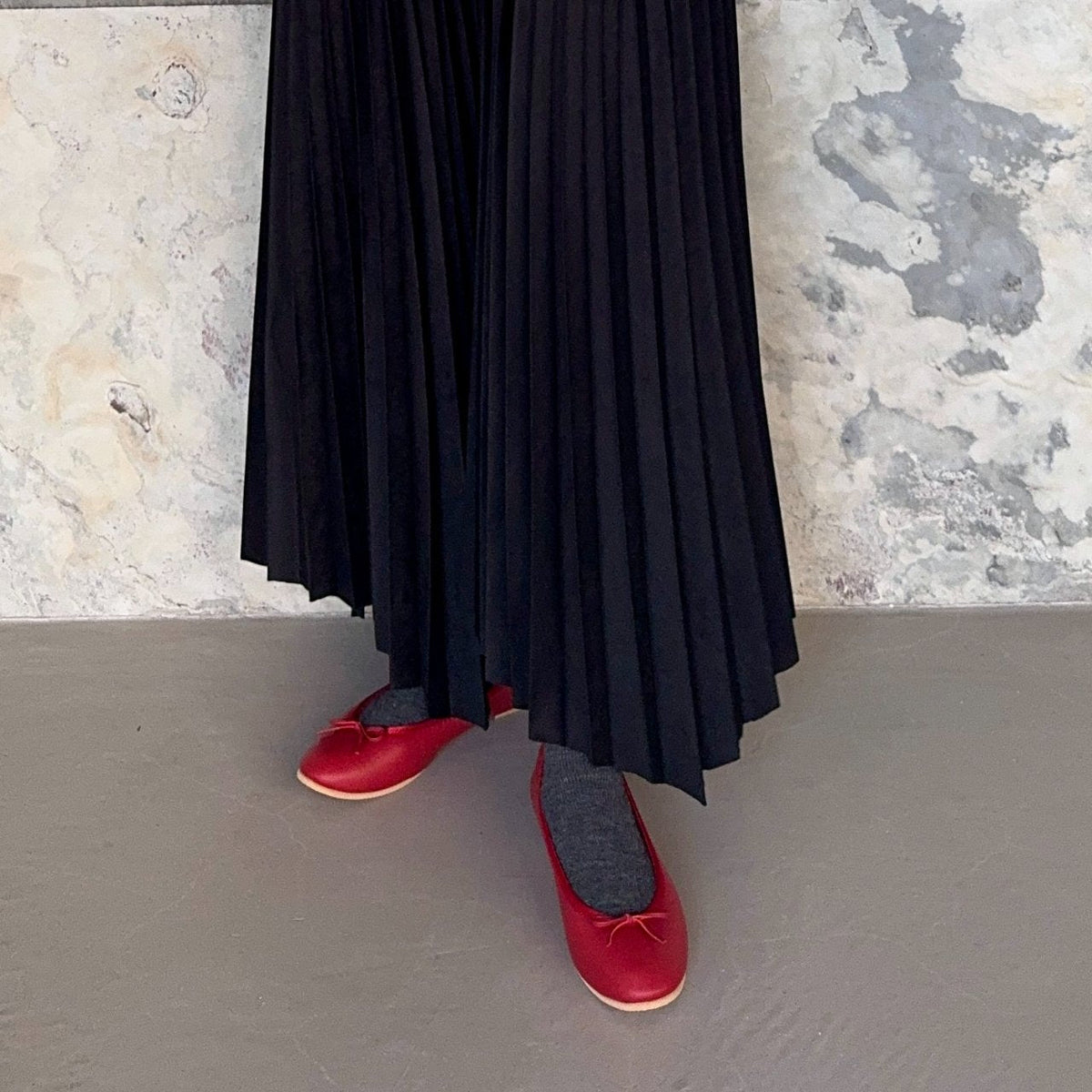 Pauline -Waterproof smooth red ウォータープルーフスムース レッド kurun クルン kuruntokyo 入学式 卒業式 クルントウキョウ 疲れない 痛くない madeinjapan 日本製 本革 バレエシューズ フラットシューズ パンプス kurunTOKYO mdmバレエシューズwaterproof レインシューズ 小さいサイズ 大きいサイズ 26cm 21.5cm 26cm 25.5cm 25cm 22cm