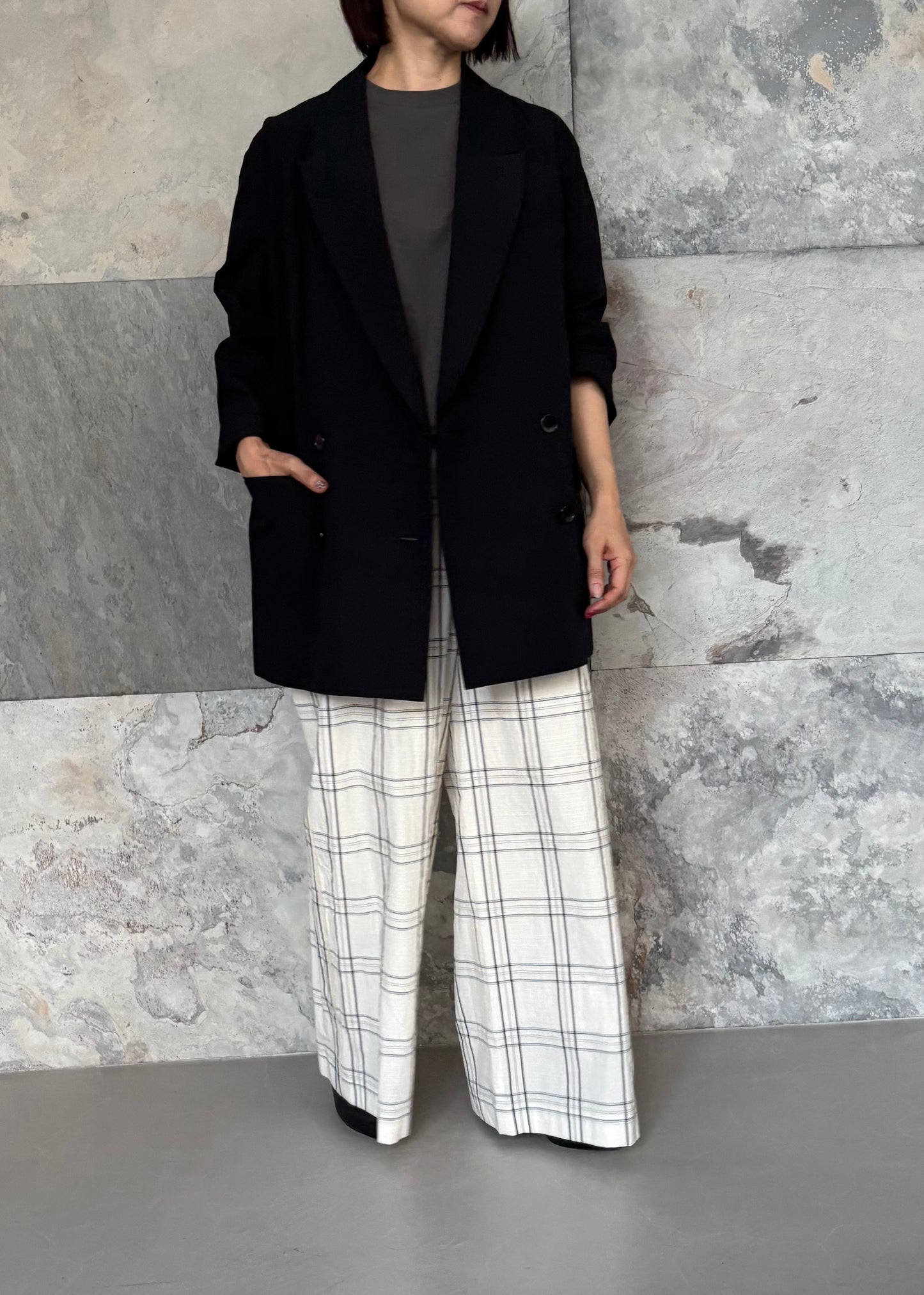 SACRA/H.COUNT COTTON PLAID PANTS