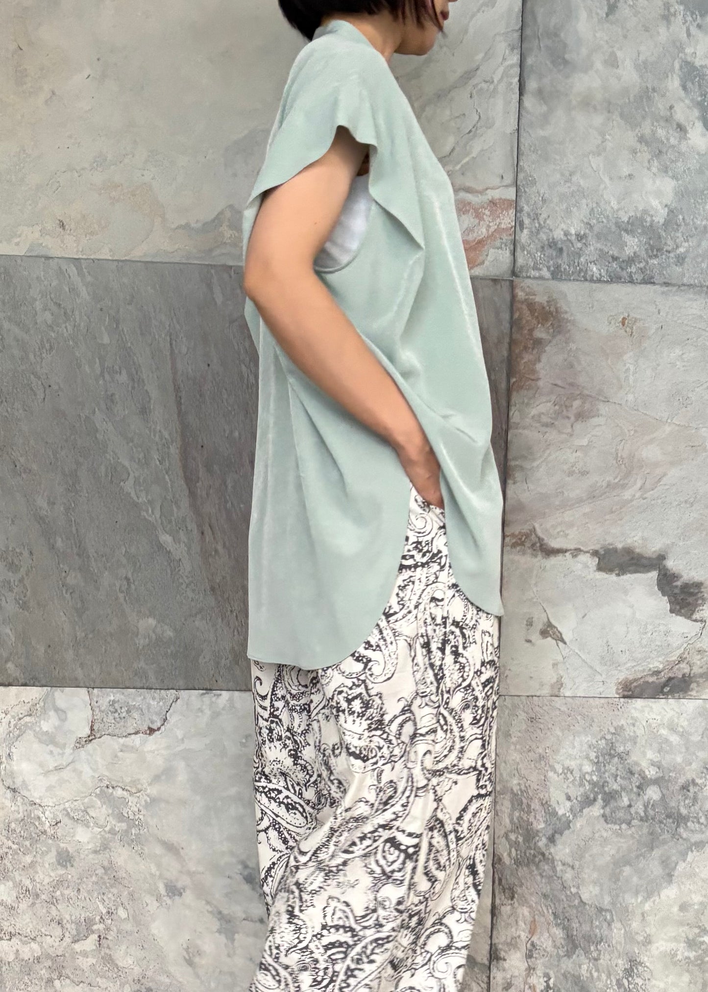 SACRA/TRIACE MICRO CREPE TOP