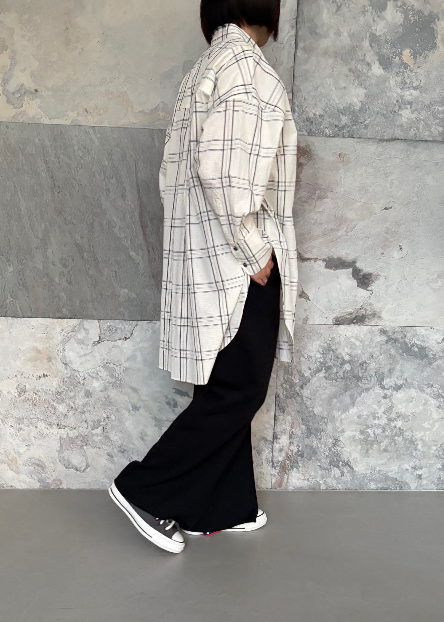 SACRA/H.COUNT COTTON PLAID SHIRT