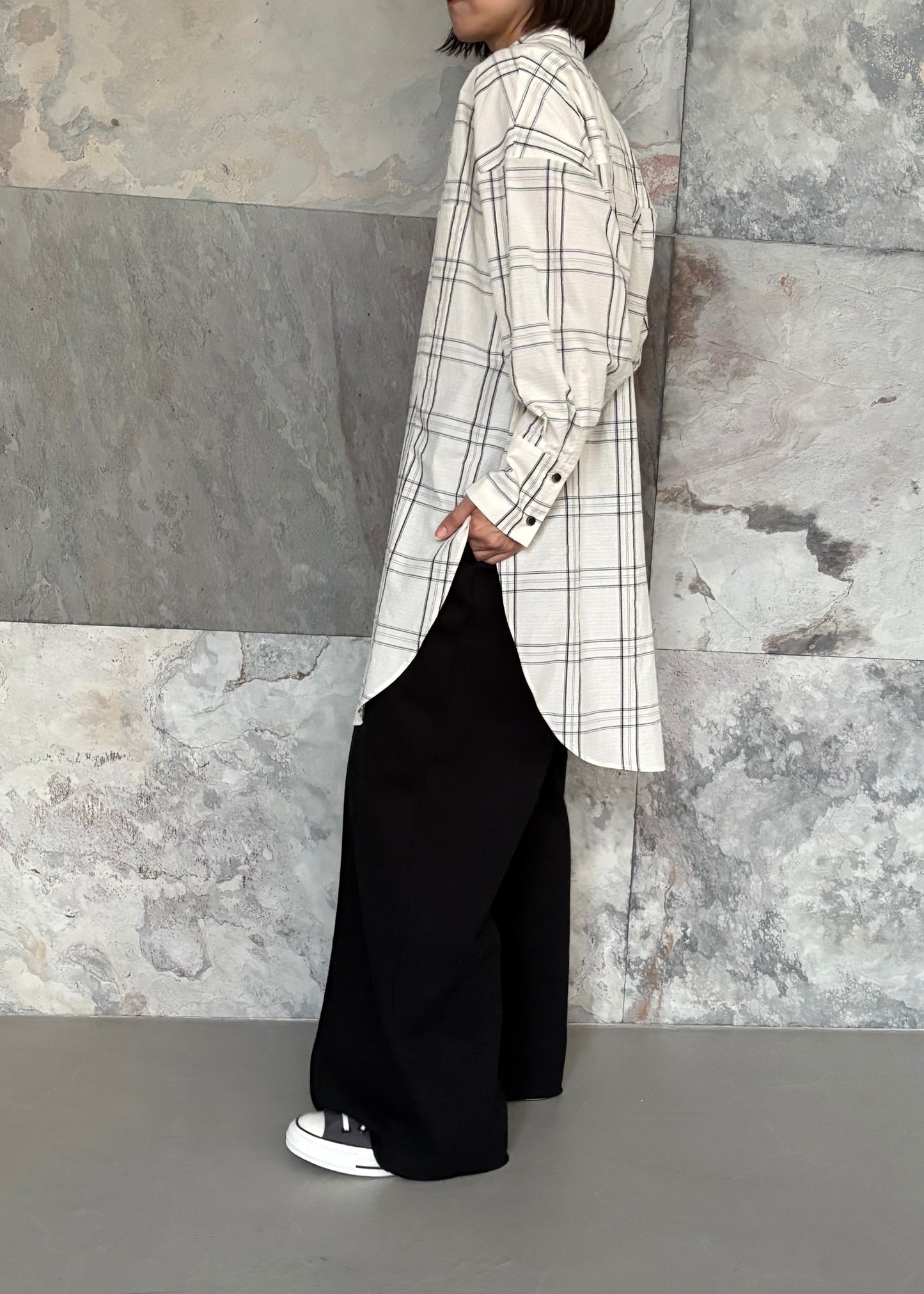 SACRA/H.COUNT COTTON PLAID SHIRT
