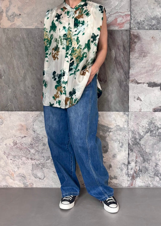 SACRA/BLURRED FLORA TOP