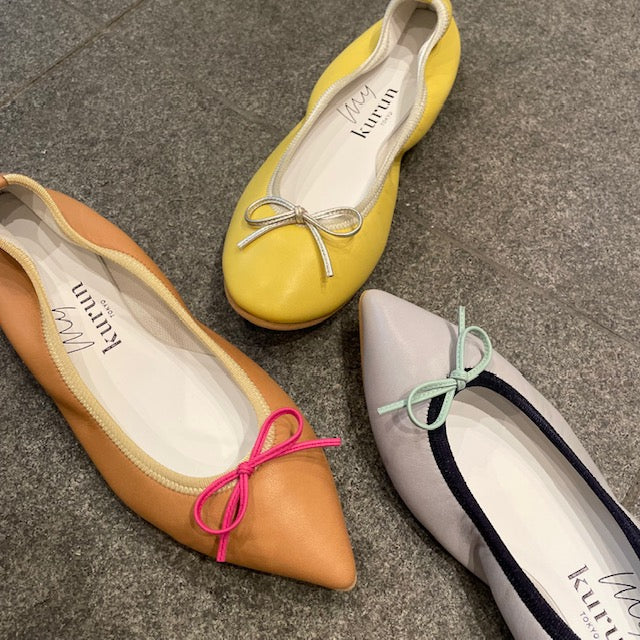 ■my kurun TOKYO■ Premiumsmooth　★プレミアムスムース kurun クルン kuruntokyo 入学式 卒業式 クルントウキョウ 疲れない 痛くない madeinjapan 日本製 本革 バレエシューズ フラットシューズ  パンプス kurunTOKYO mdmバレエシューズwaterproof レインシューズ 小さいサイズ 大きいサイズ 26cm 21.5cm 26cm 25.5cm 25cm 22cm
