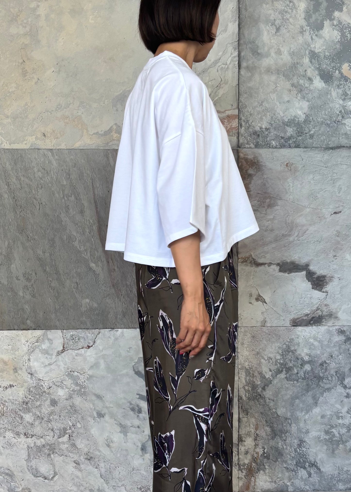 SACRA  EX.FINE FLEECE CROPPED LOGO TOP