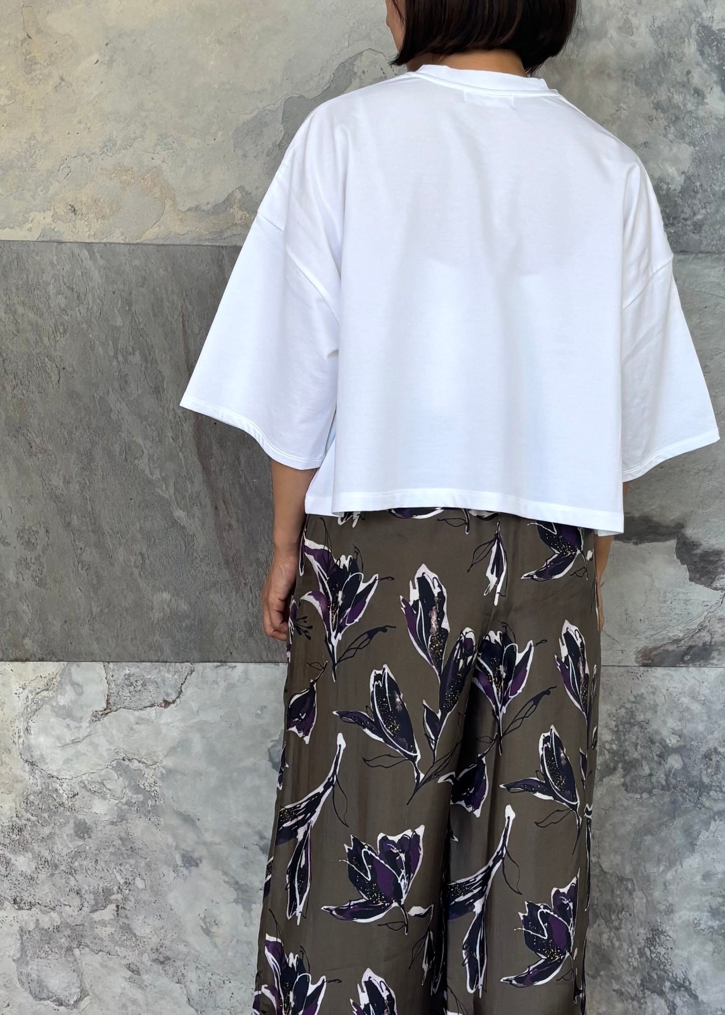 SACRA  EX.FINE FLEECE CROPPED LOGO TOP