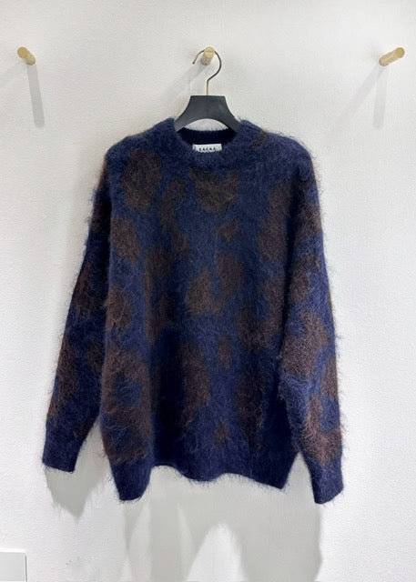 SACRA / MOHAIR LEOPARD JACQUARD KNIT