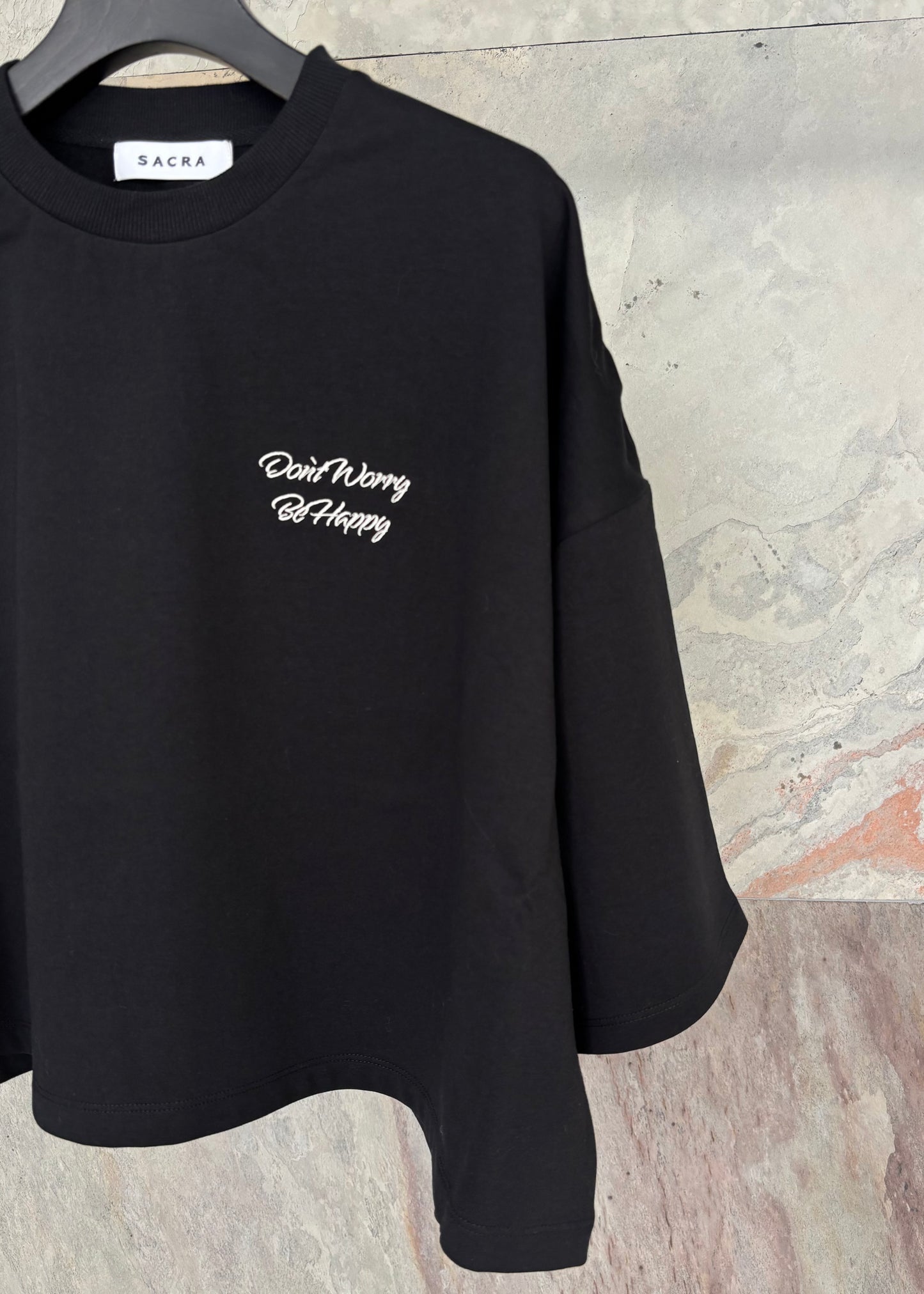 SACRA  EX.FINE FLEECE CROPPED LOGO TOP