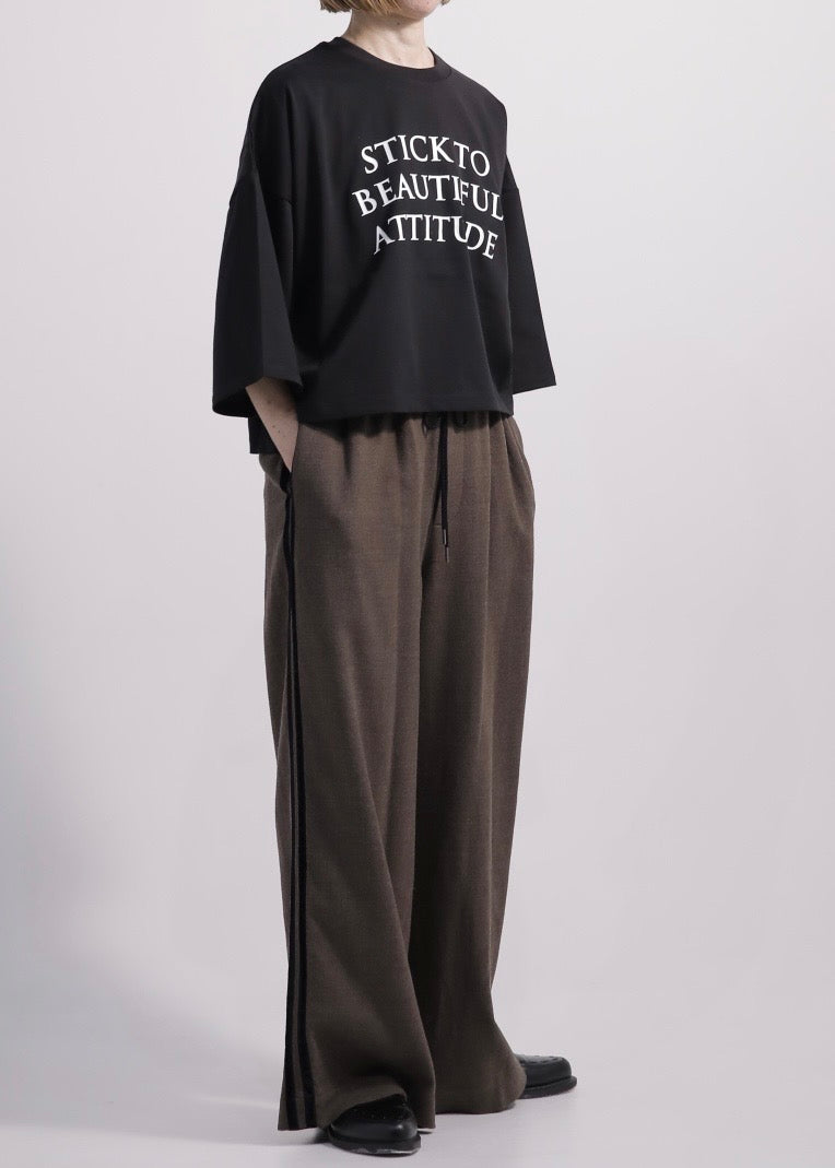 SACRA/H.DENSITY COTTON CROPPED LOGO TOP