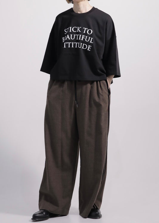 SACRA/H.DENSITY COTTON CROPPED LOGO TOP