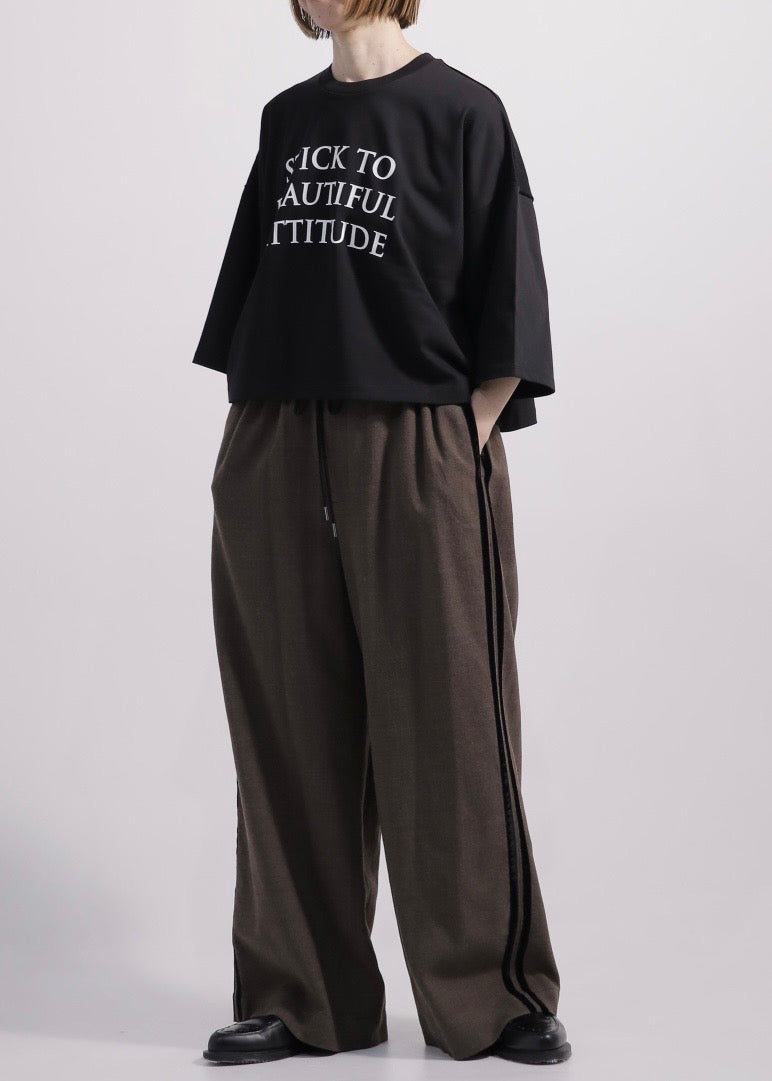 SACRA/H.DENSITY COTTON CROPPED LOGO TOP