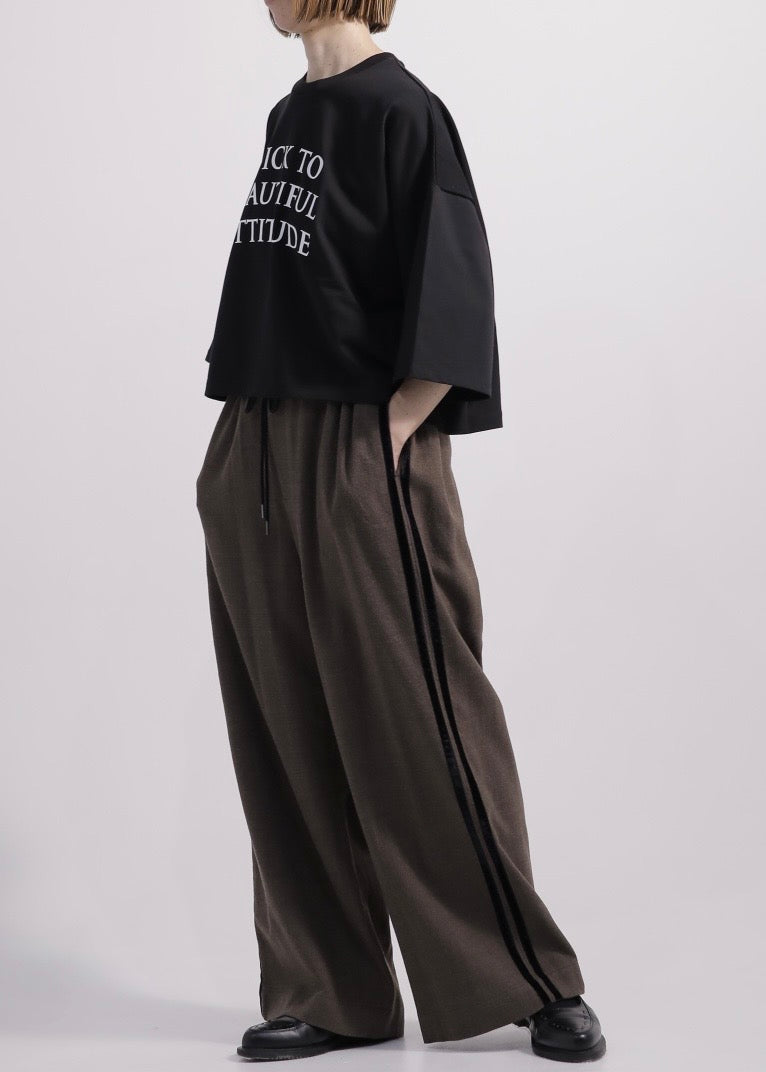 SACRA/H.DENSITY COTTON CROPPED LOGO TOP