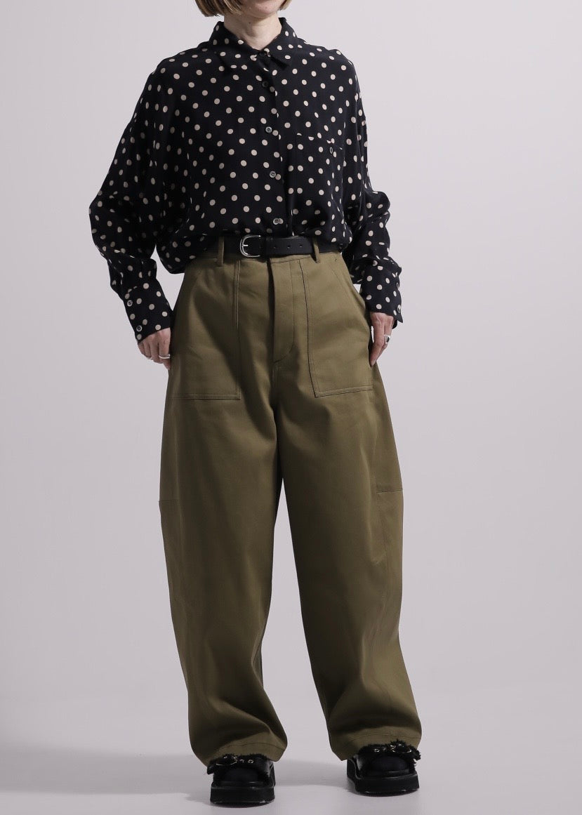 SACRA/VINTAGE COTTON GABARDINE PANTS