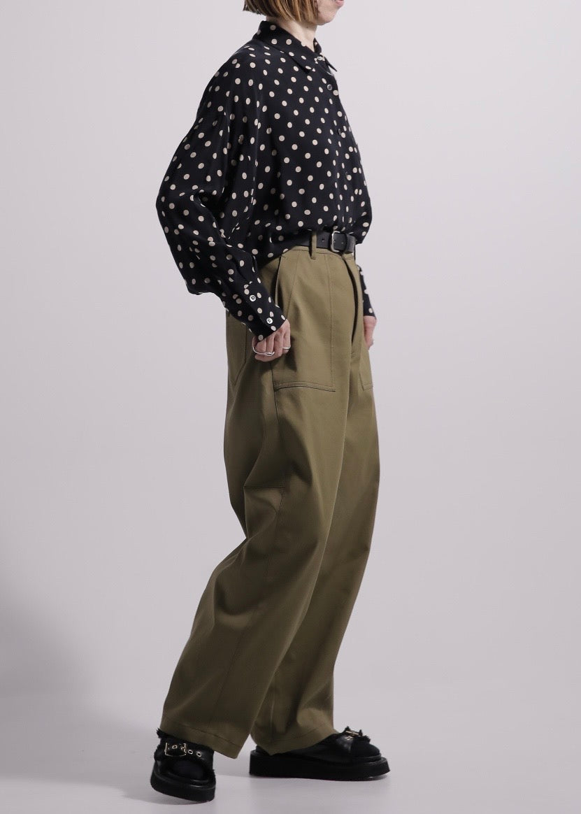 SACRA/VINTAGE COTTON GABARDINE PANTS