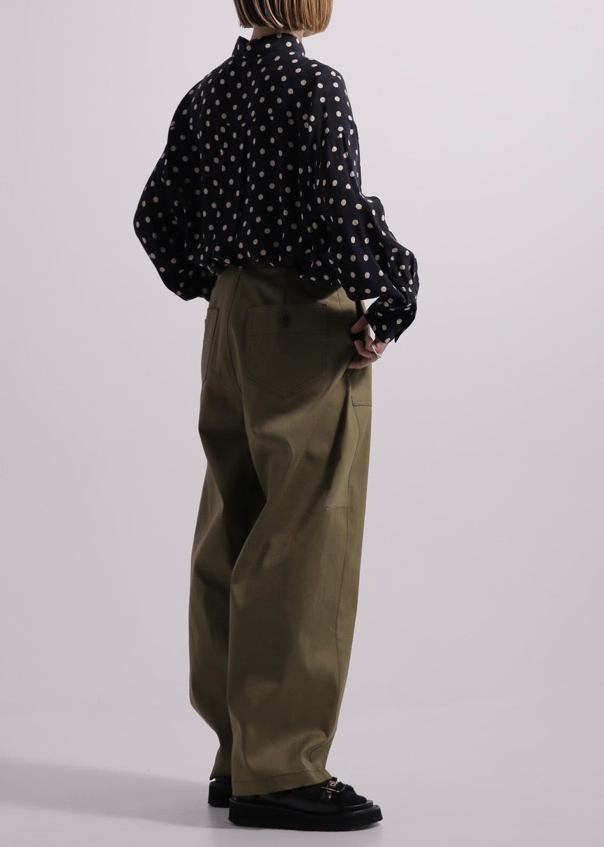 SACRA/VINTAGE COTTON GABARDINE PANTS