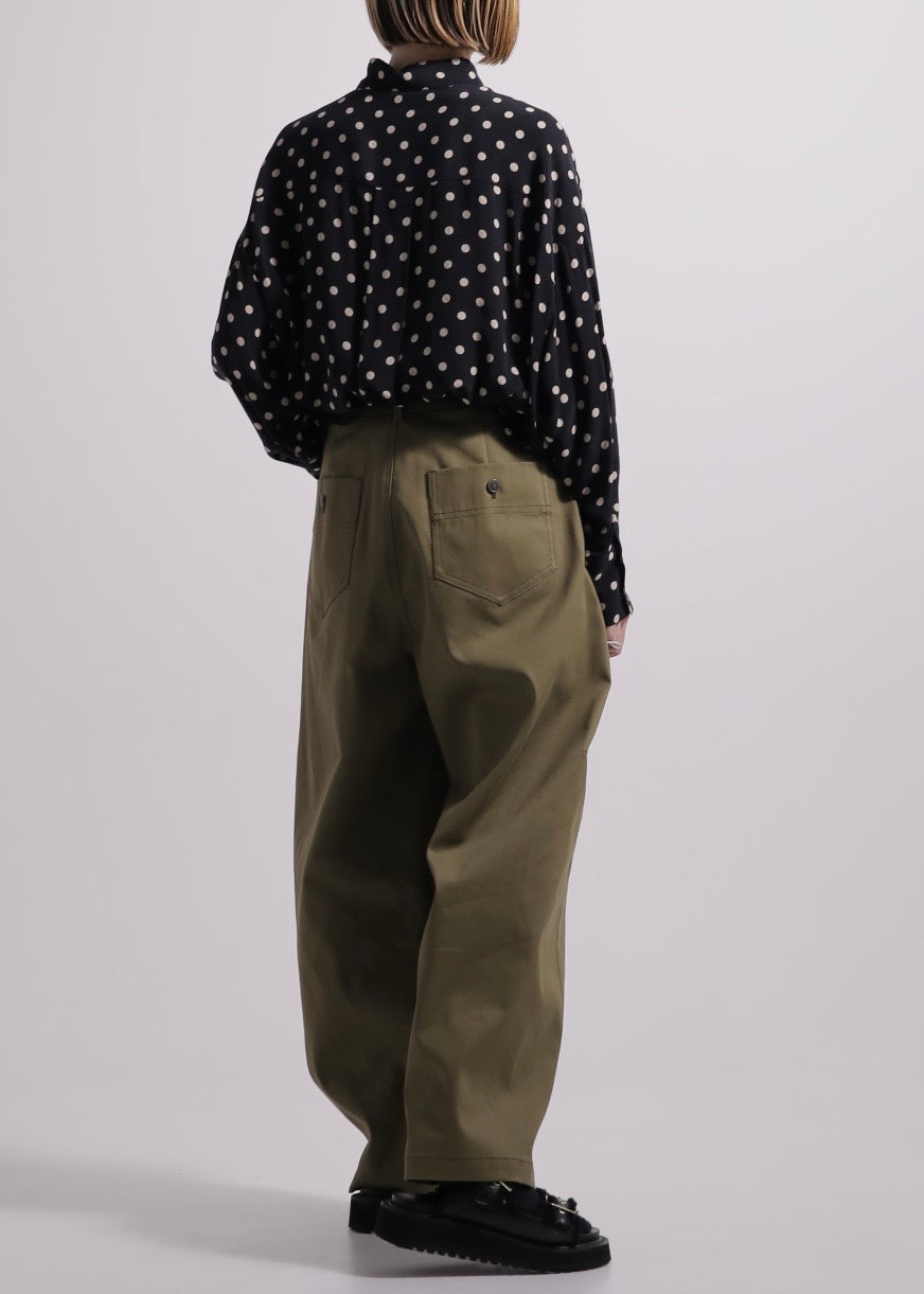SACRA/VINTAGE COTTON GABARDINE PANTS
